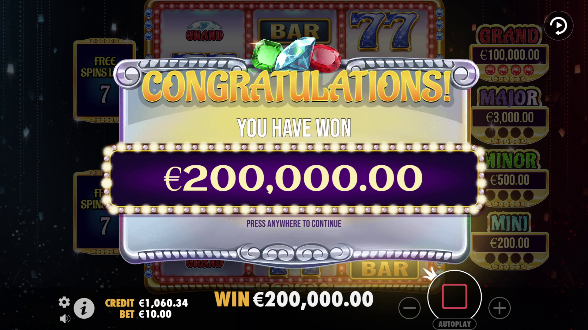 Gem Trio - Free spins 1
