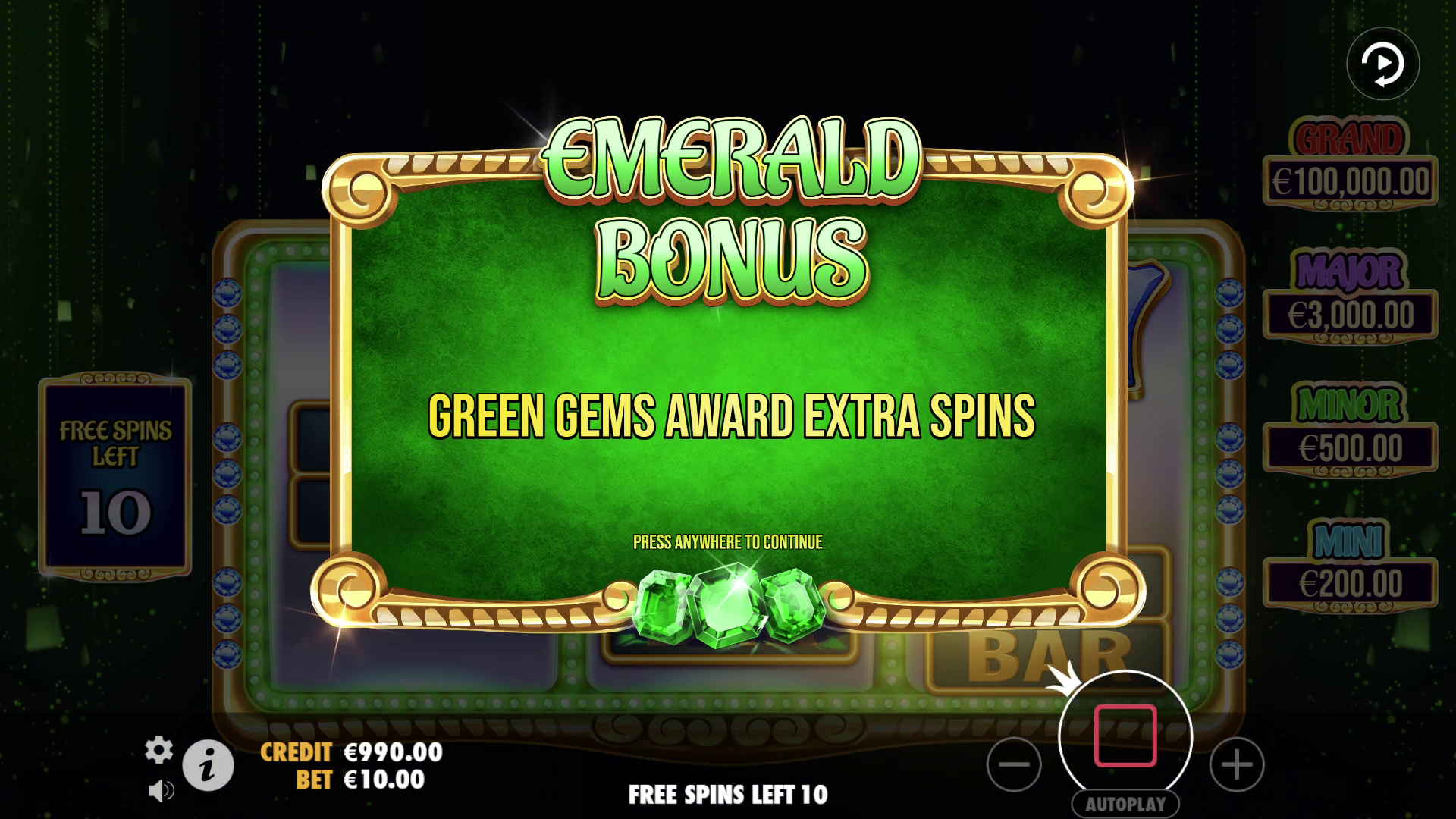 Gem Trio - Free spins 2