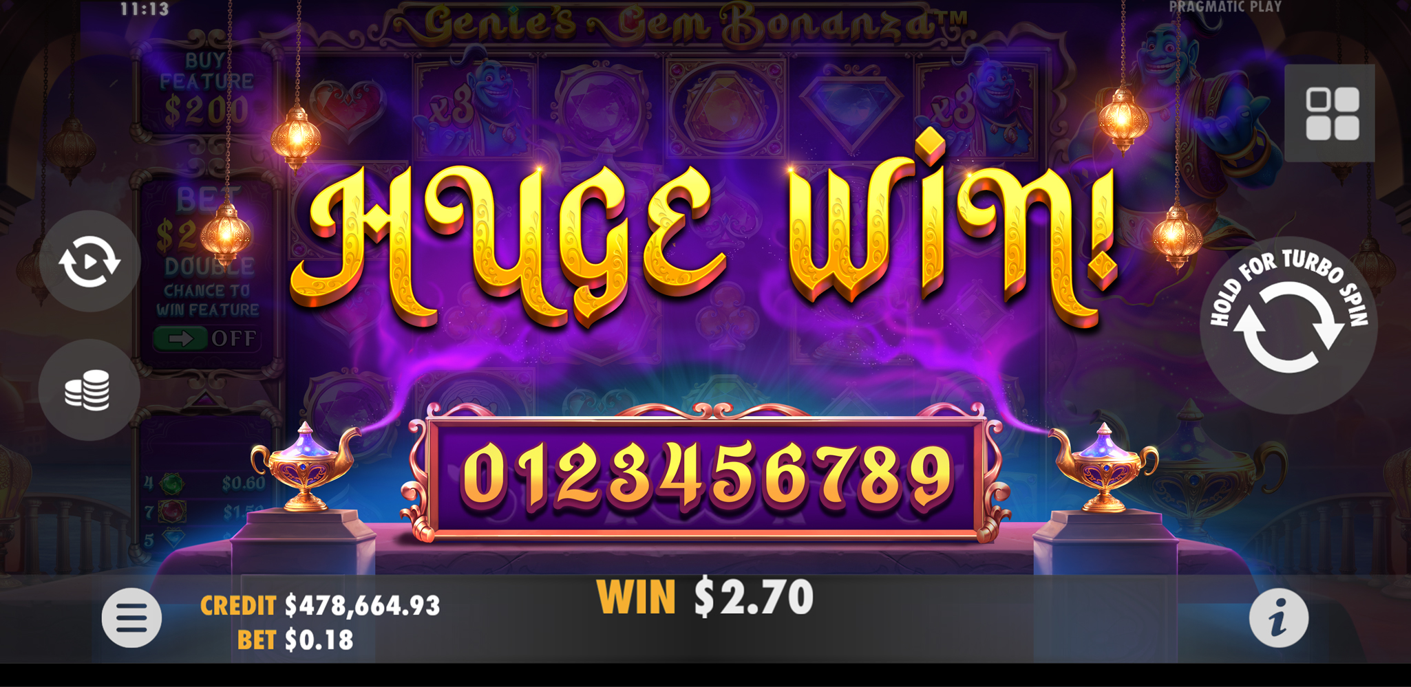 Genie's Gem Bonanza - Big win 13