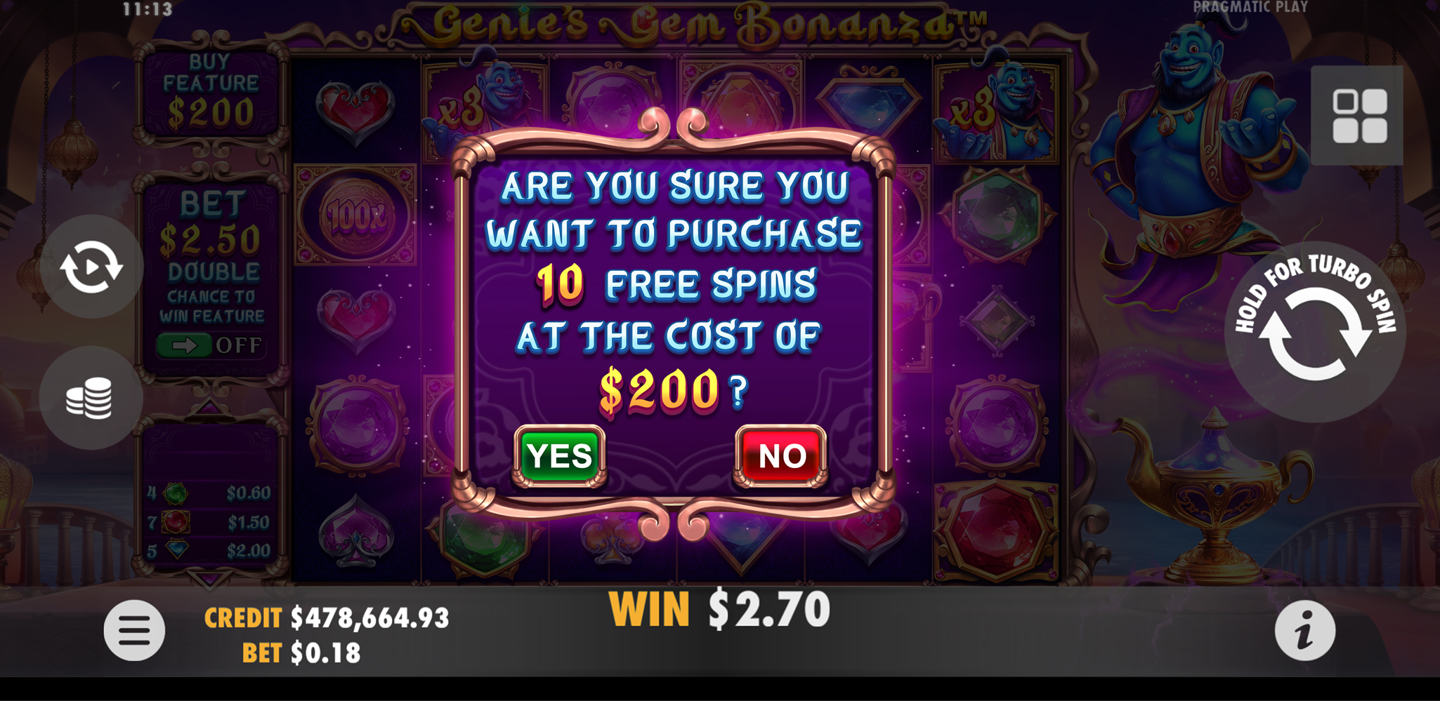 Genie's Gem Bonanza - Buy bonus 3
