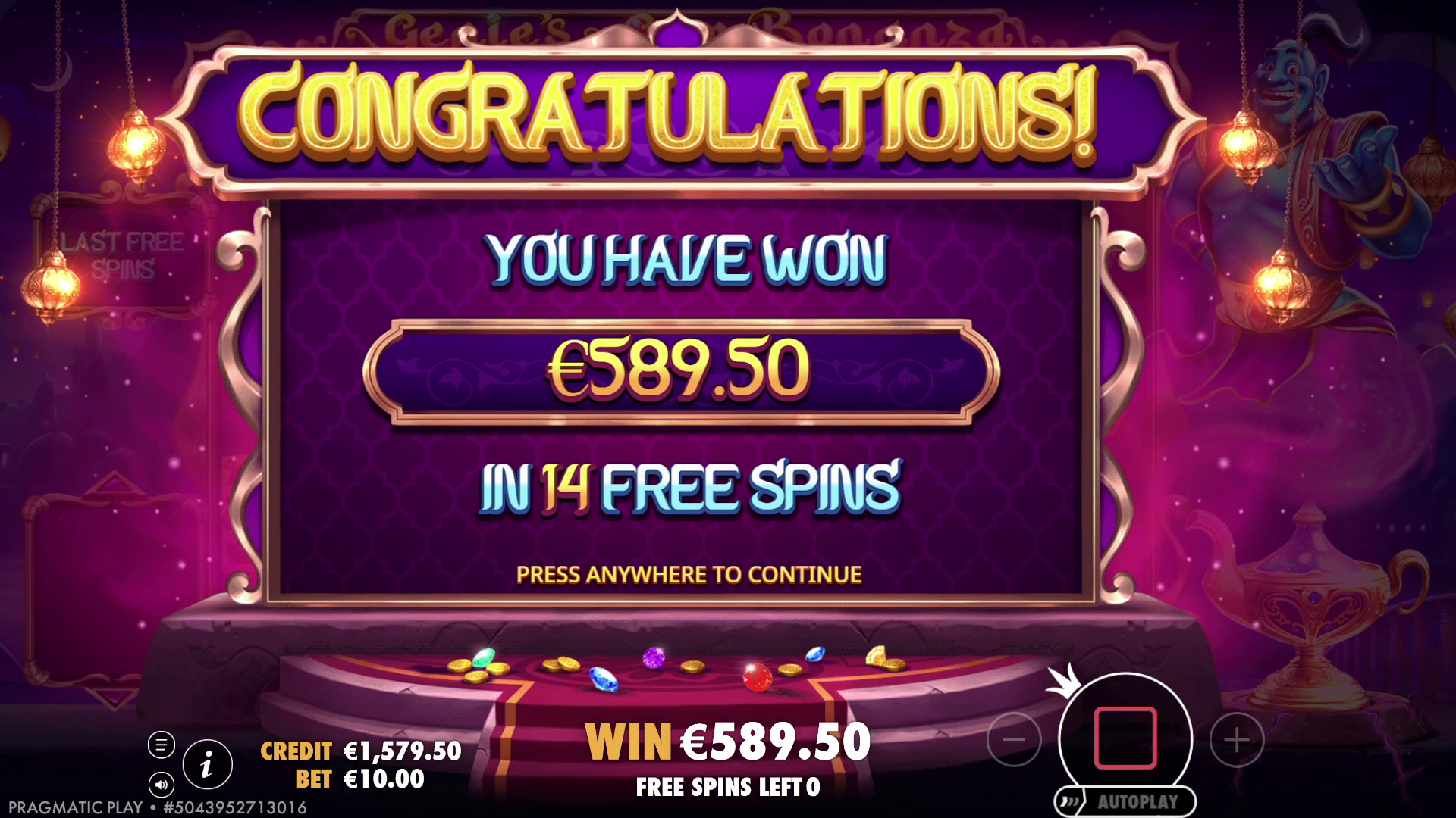 Genie's Gem Bonanza - Free spins 2