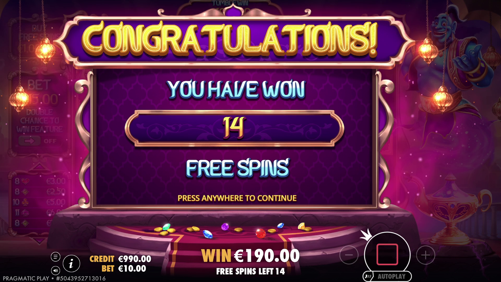 Genie's Gem Bonanza - Free spins 1