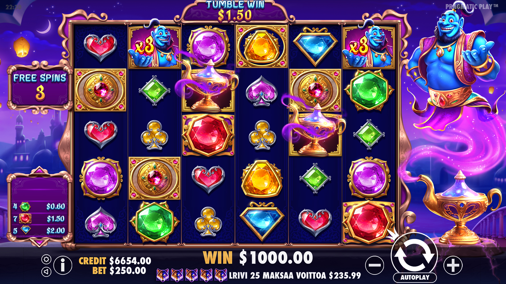 Genie's Gem Bonanza - Free spins 4