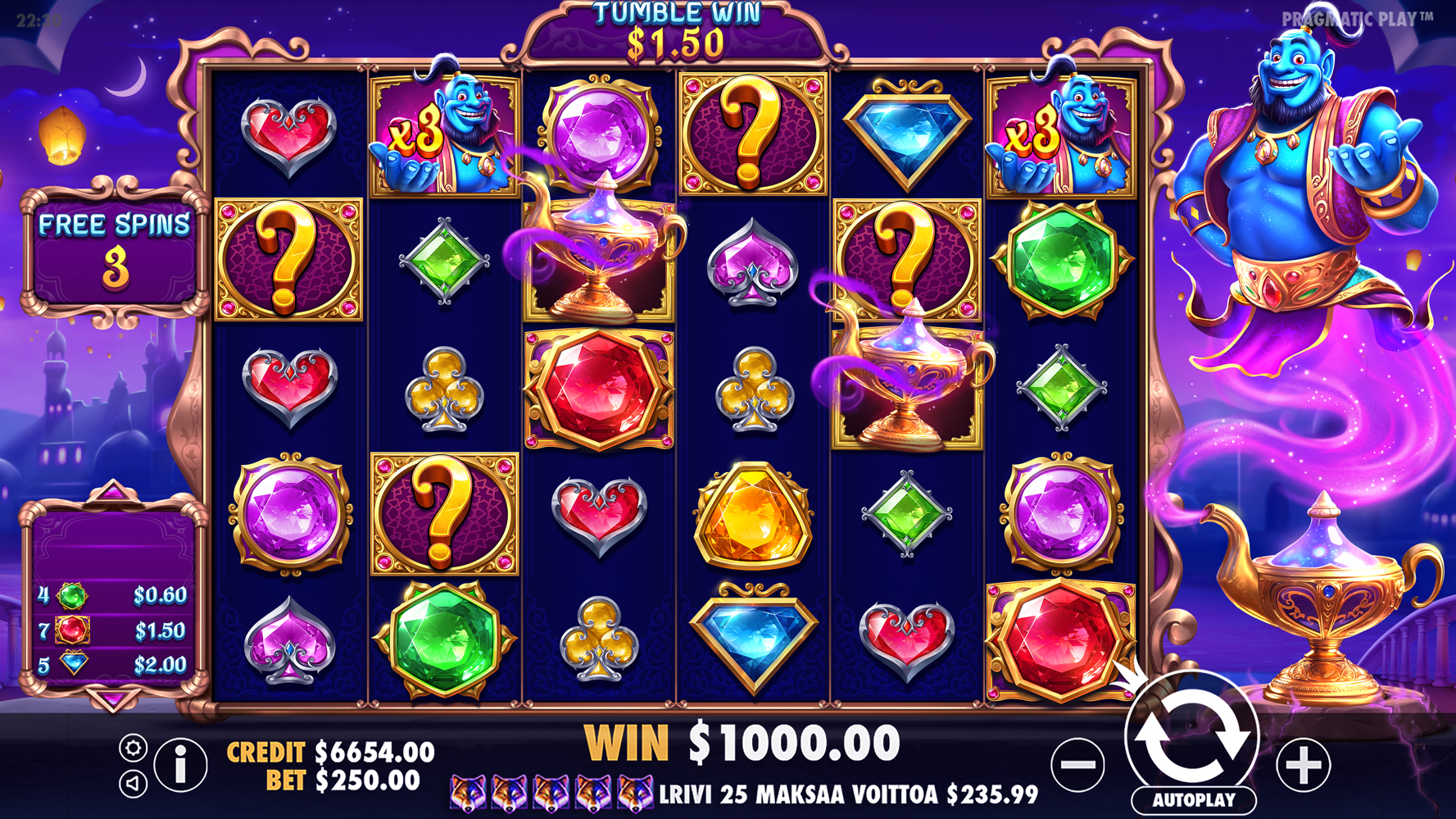 Genie's Gem Bonanza - Free spins 3