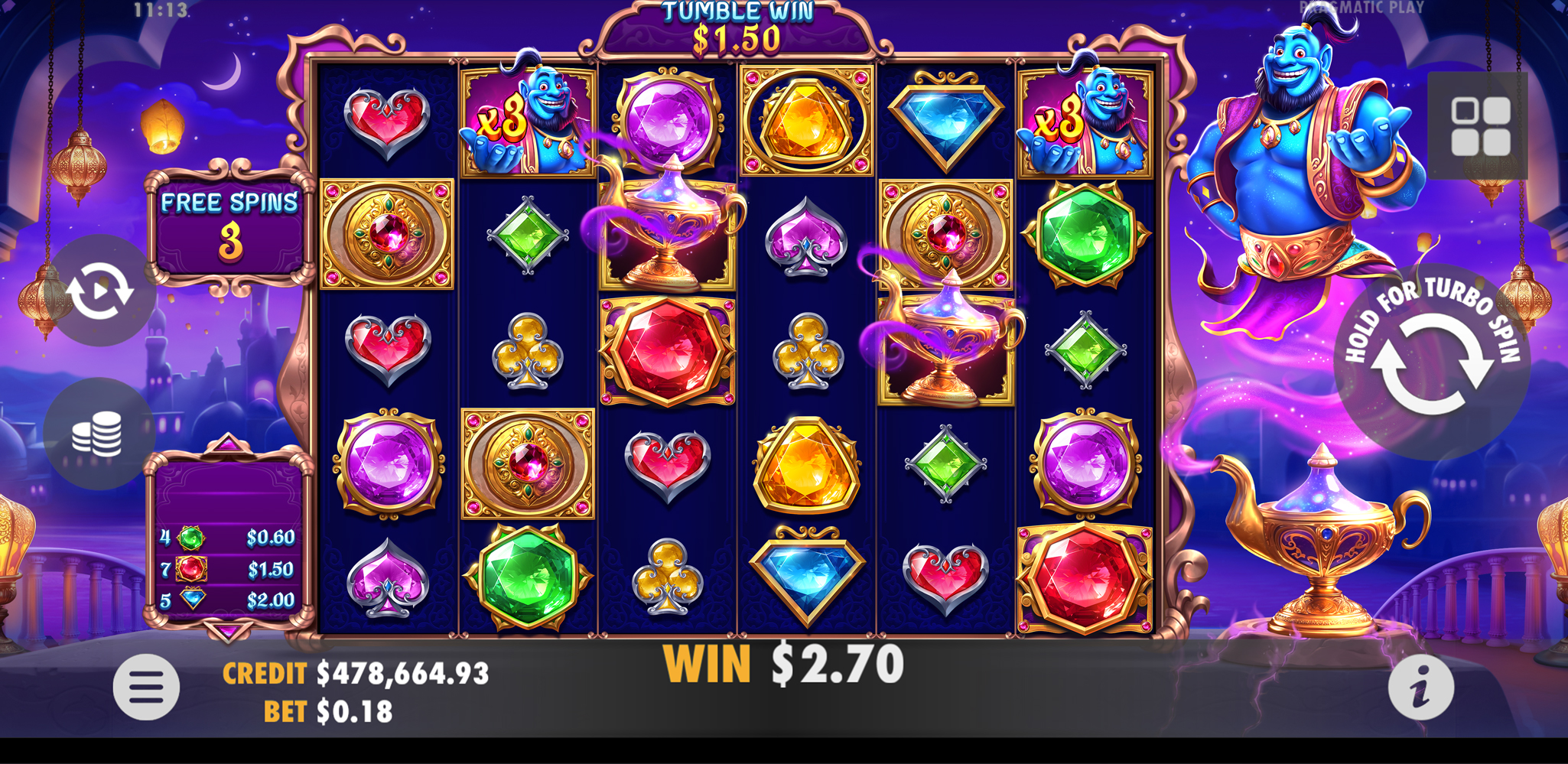 Genie's Gem Bonanza - Free spins 8