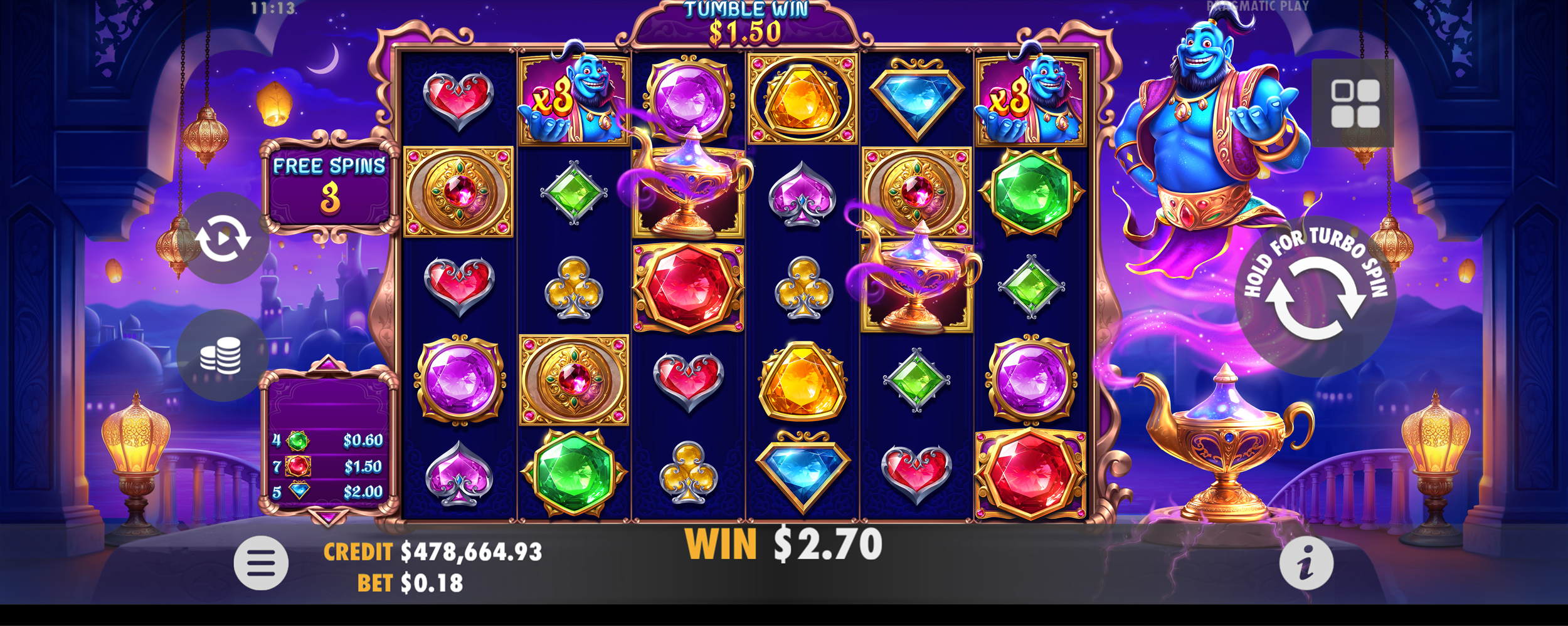 Genie's Gem Bonanza - Free spins 7