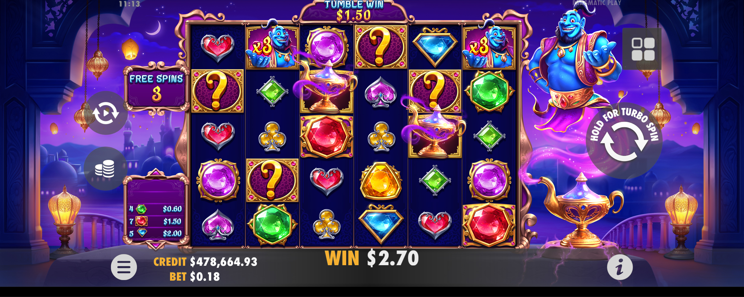 Genie's Gem Bonanza - Free spins 6