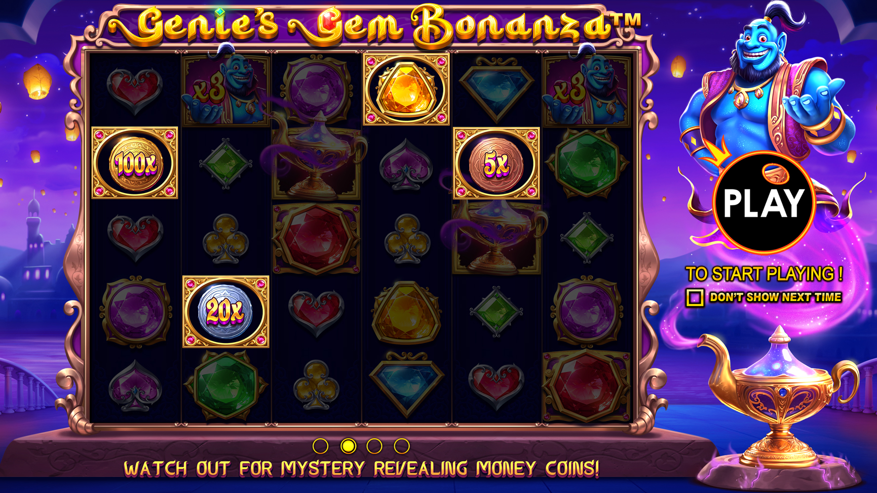 Genie's Gem Bonanza - Start screen 2