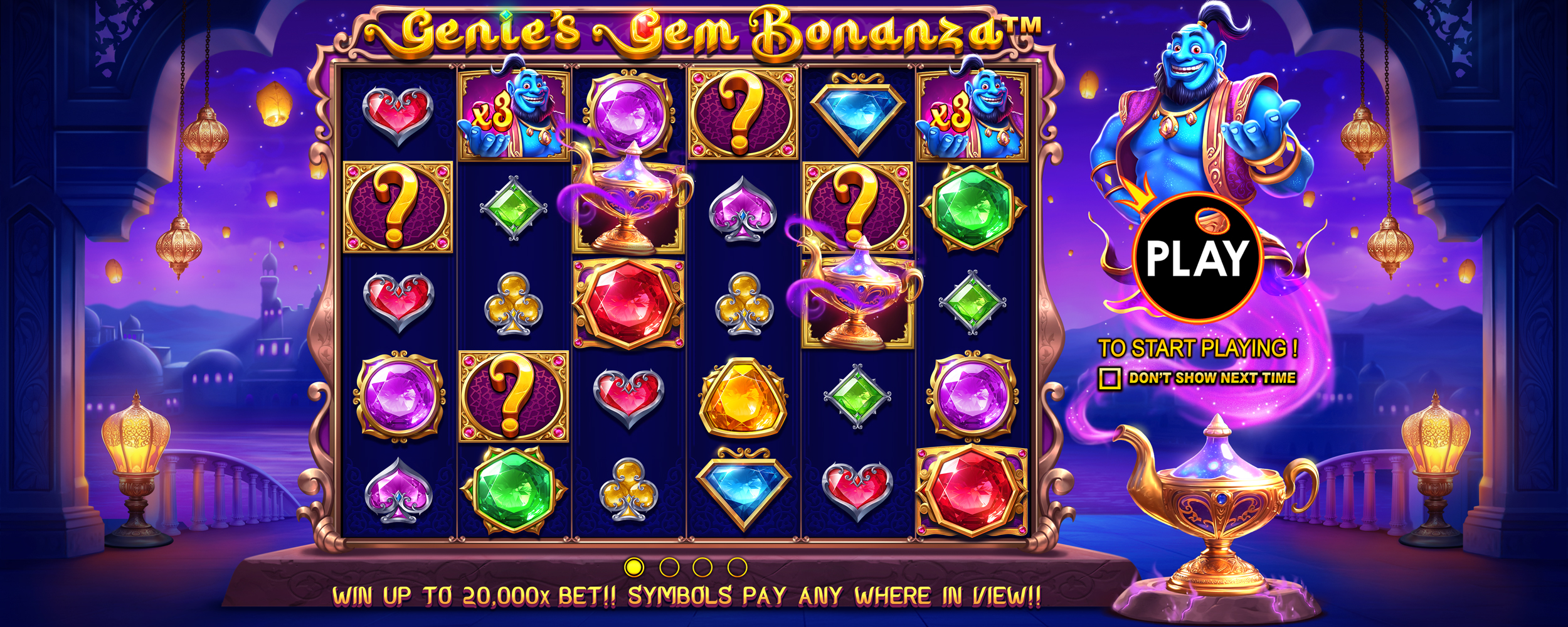 Genie's Gem Bonanza - Start screen 5
