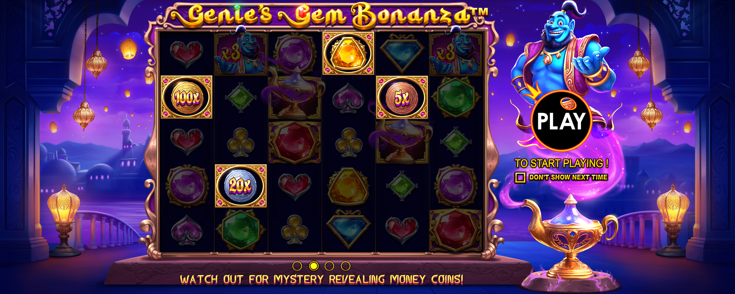 Genie's Gem Bonanza - Start screen 7