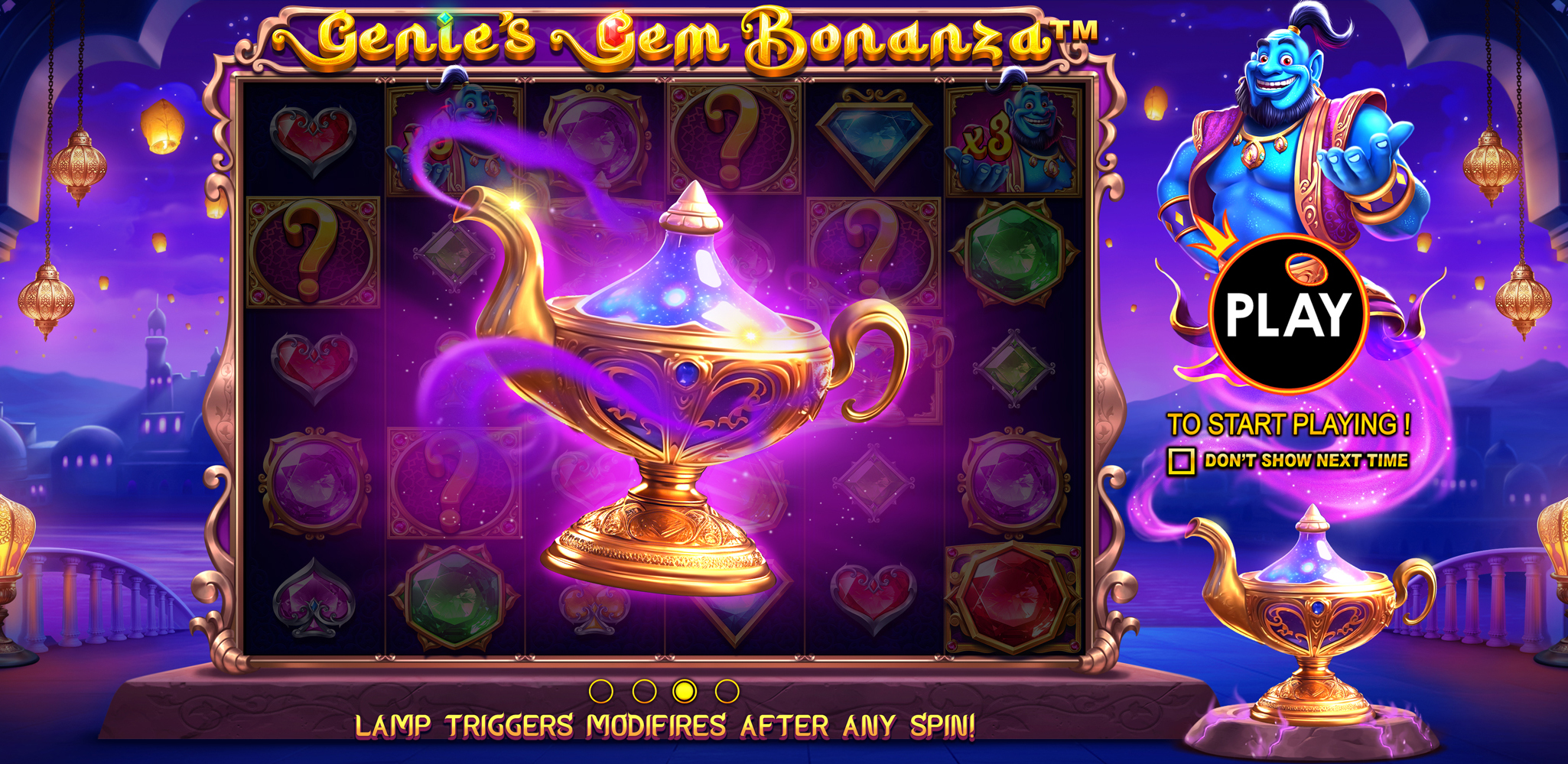 Genie's Gem Bonanza - Start screen 10