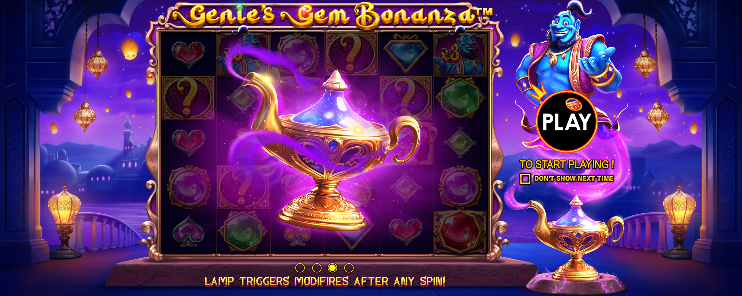 Genie's Gem Bonanza - Start screen 9