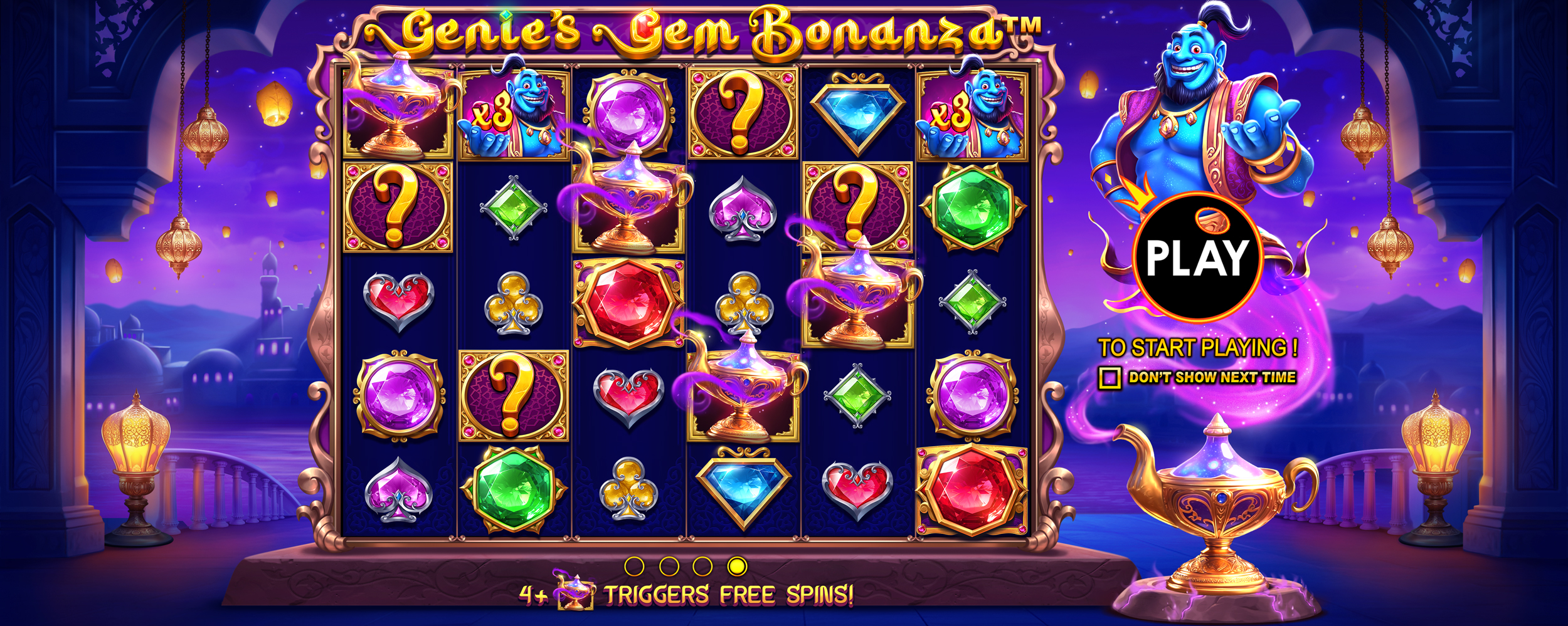 Genie's Gem Bonanza - Start screen 11