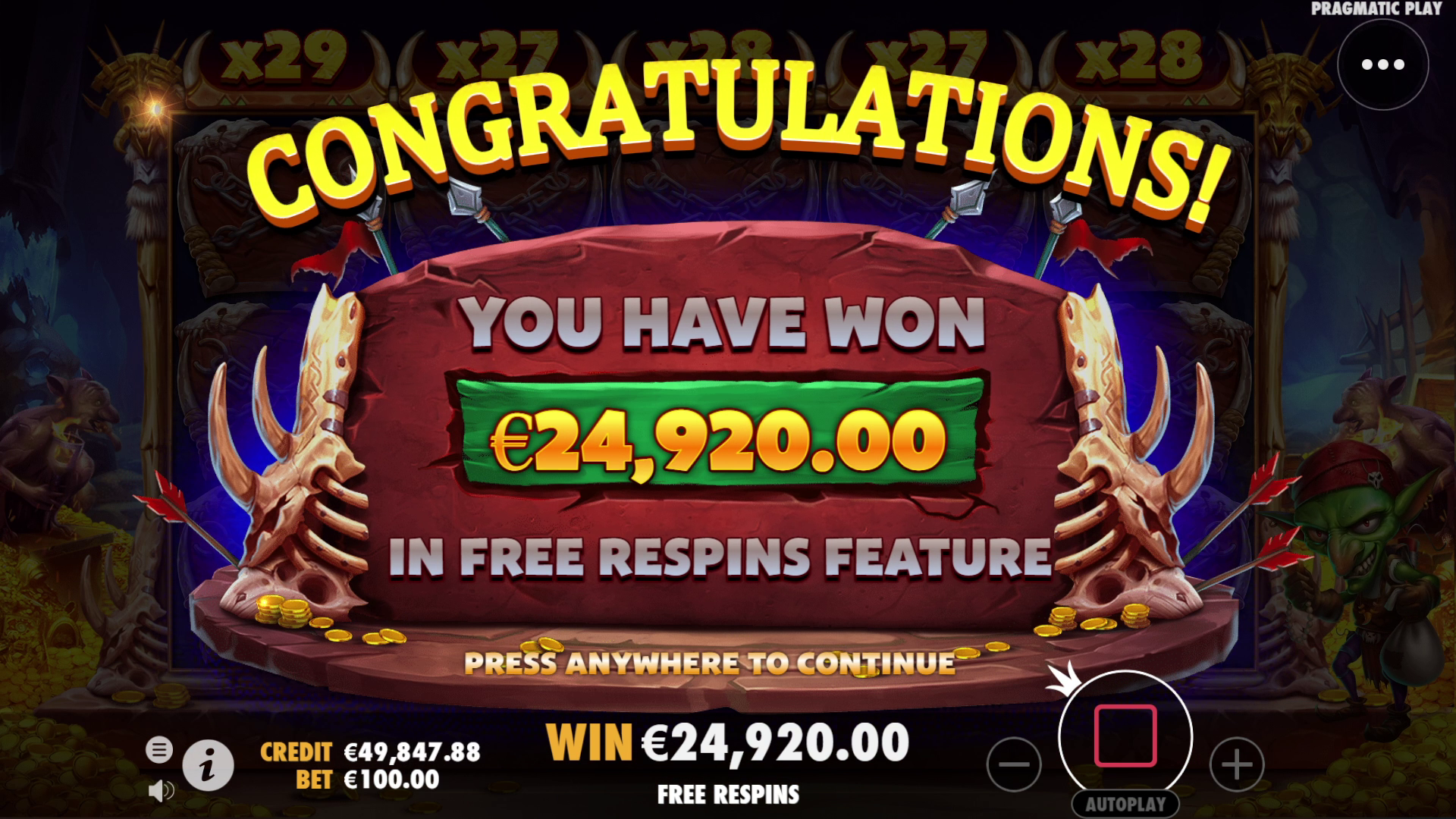 Goblin Heist Powernudge - Free spins 1