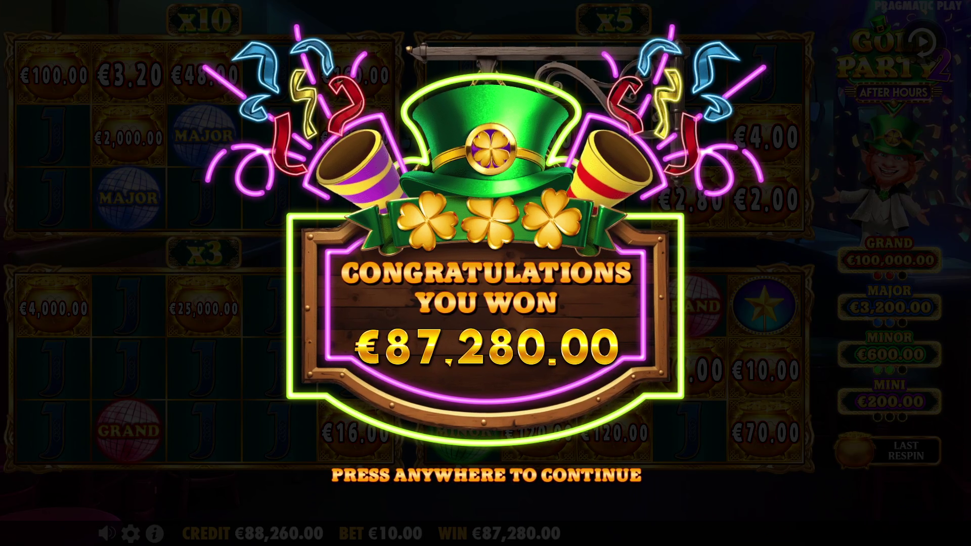 Gold Party 2: After Hours - Free spins 1