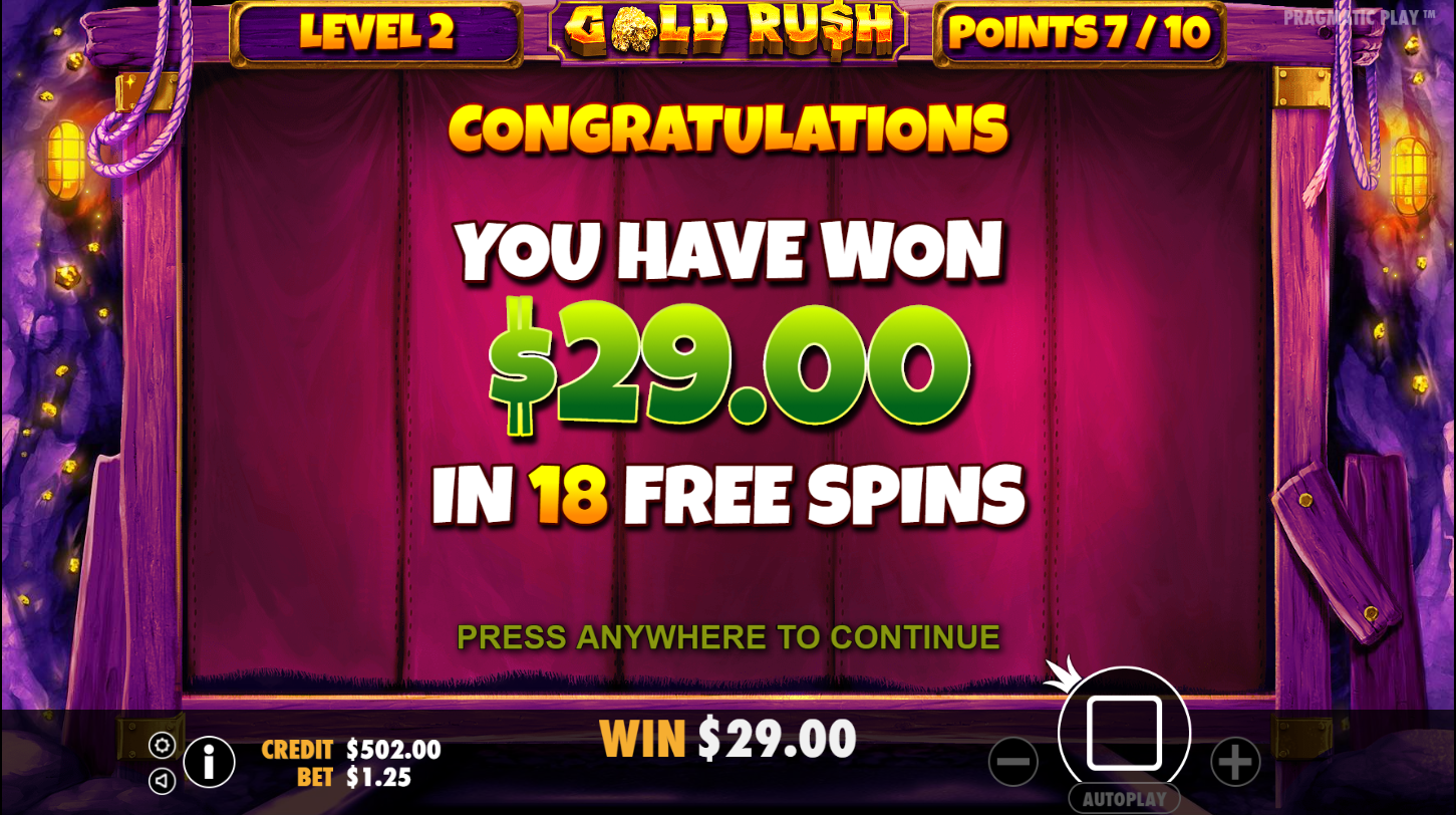 Gold Rush - Free spins 1
