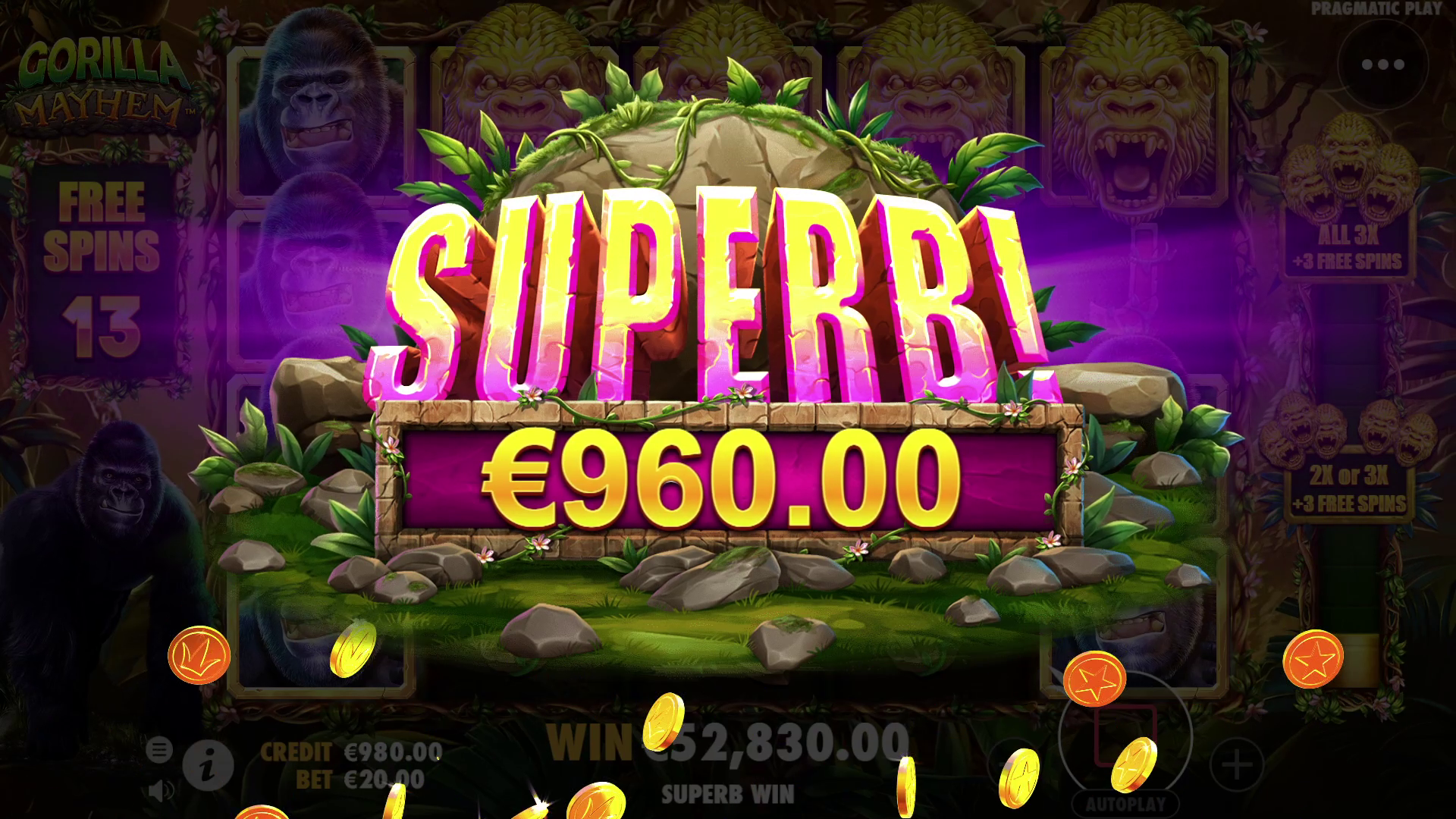 Gorilla Mayhem - Big win 2