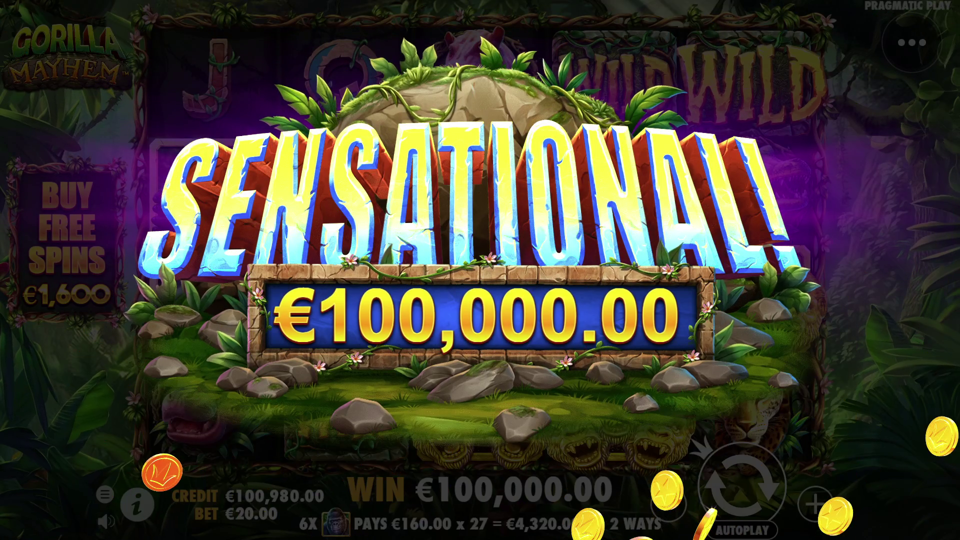 Gorilla Mayhem - Big win 3