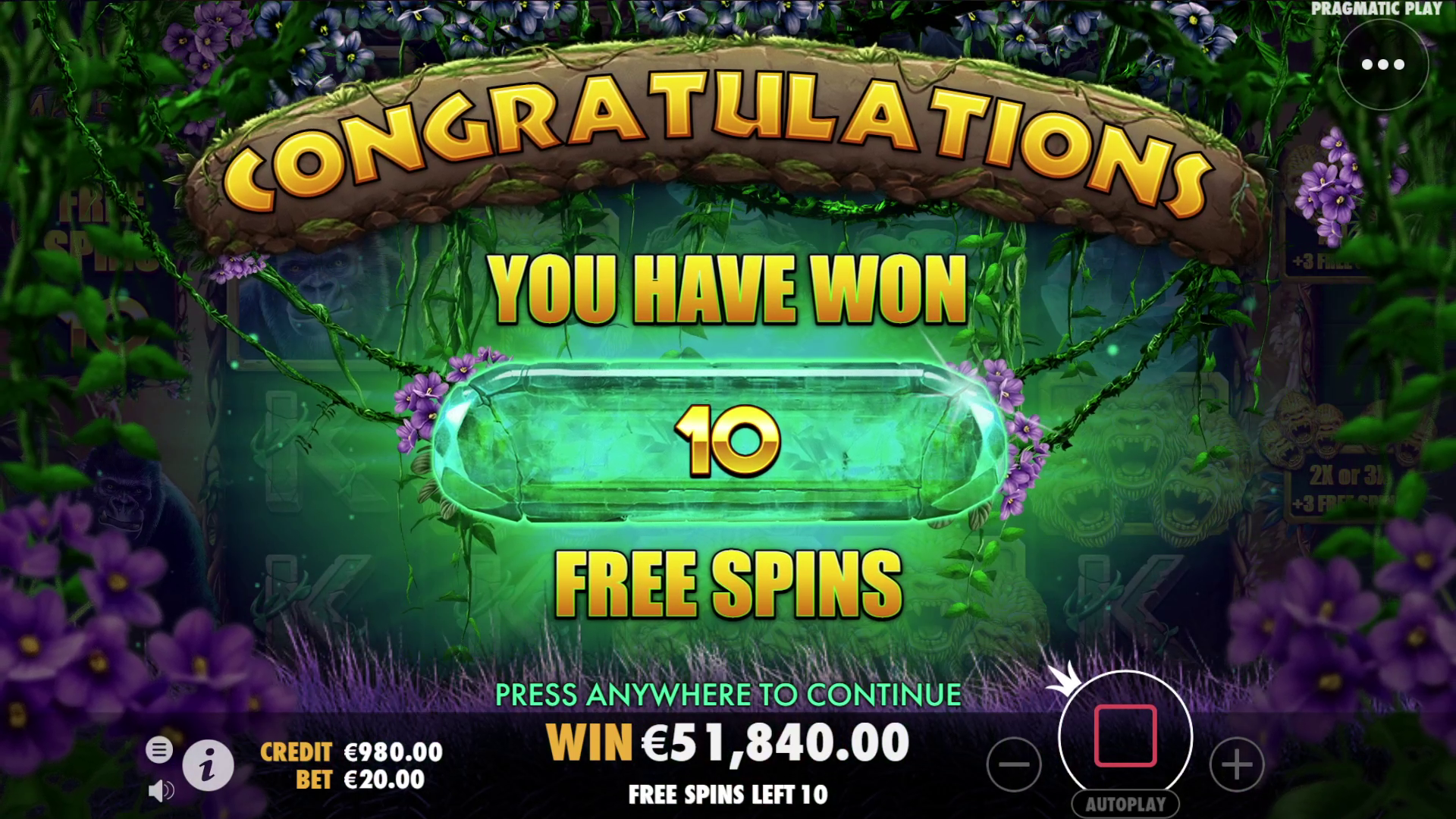 Gorilla Mayhem - Free spins 3