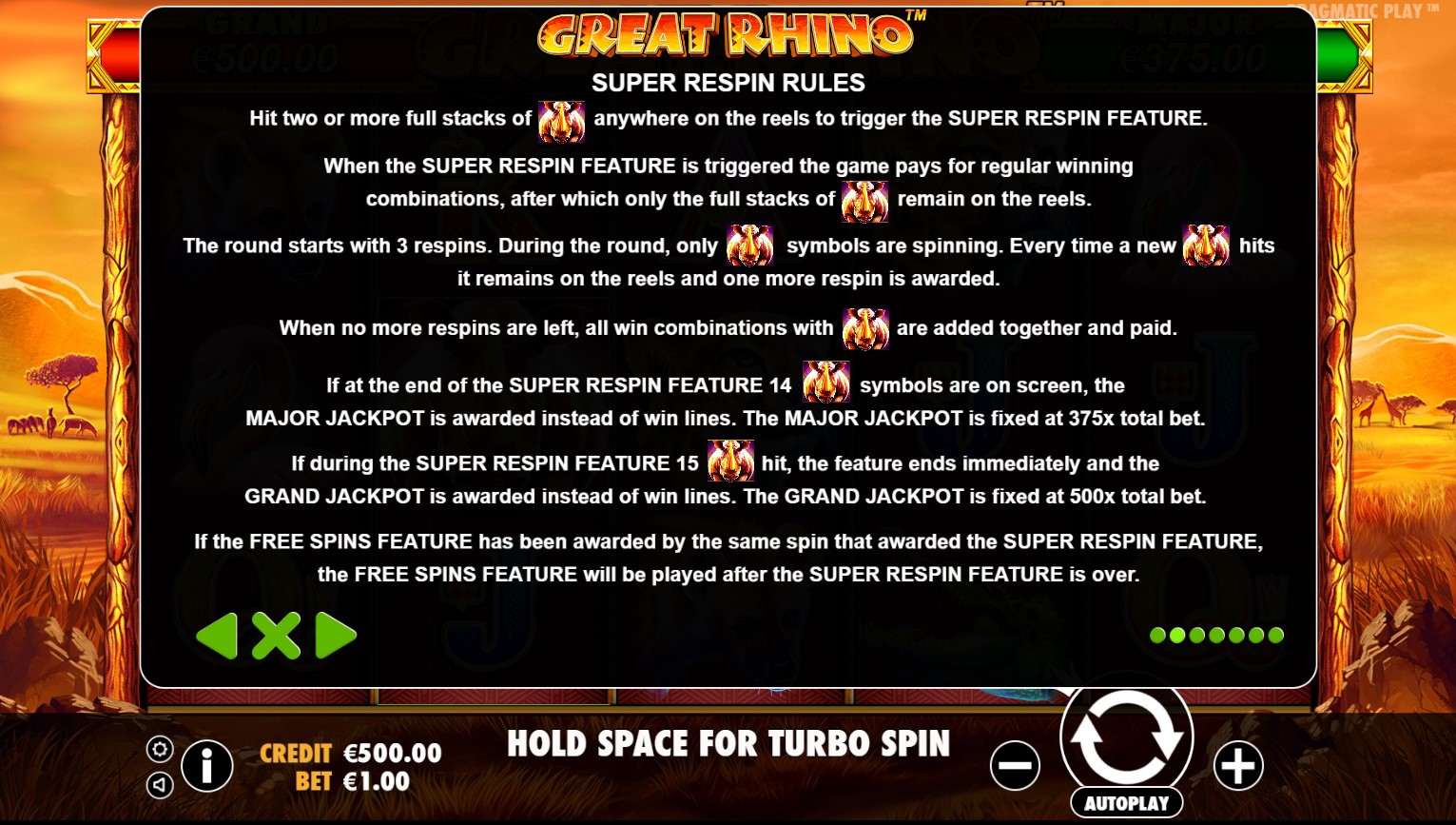 Great Rhino - Game rules 3