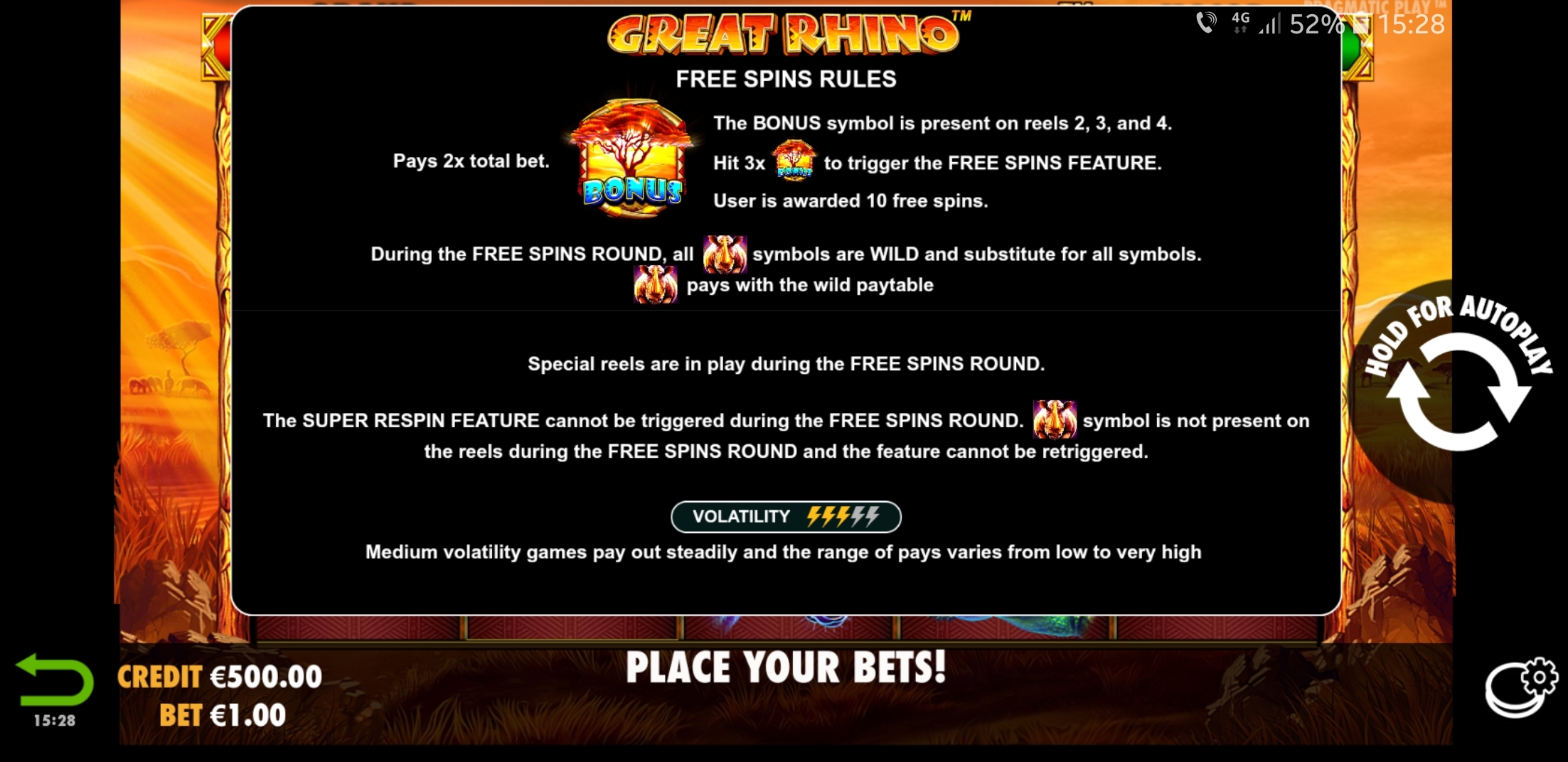Great Rhino - Free spins 4