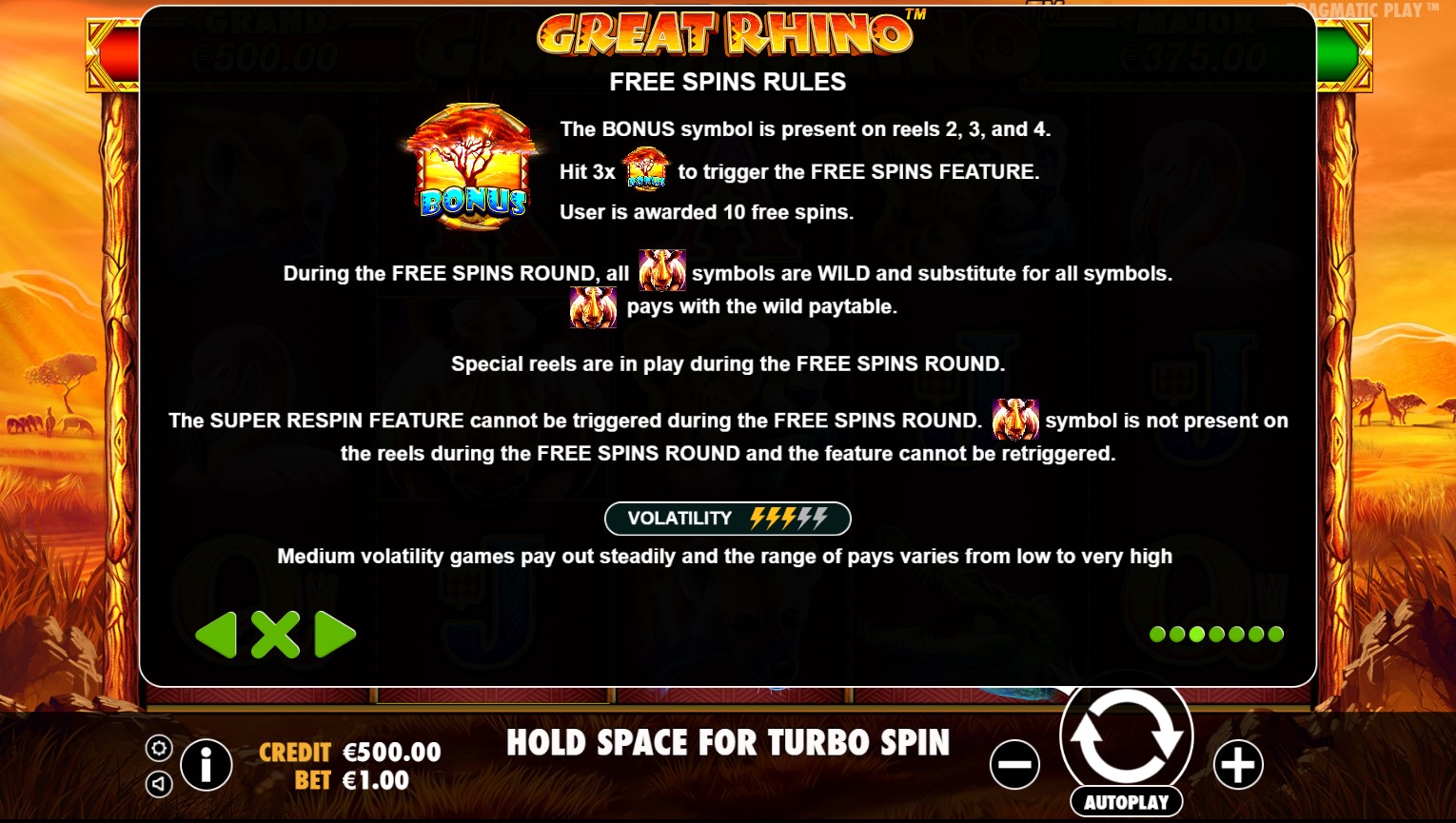 Great Rhino - Game rules 6