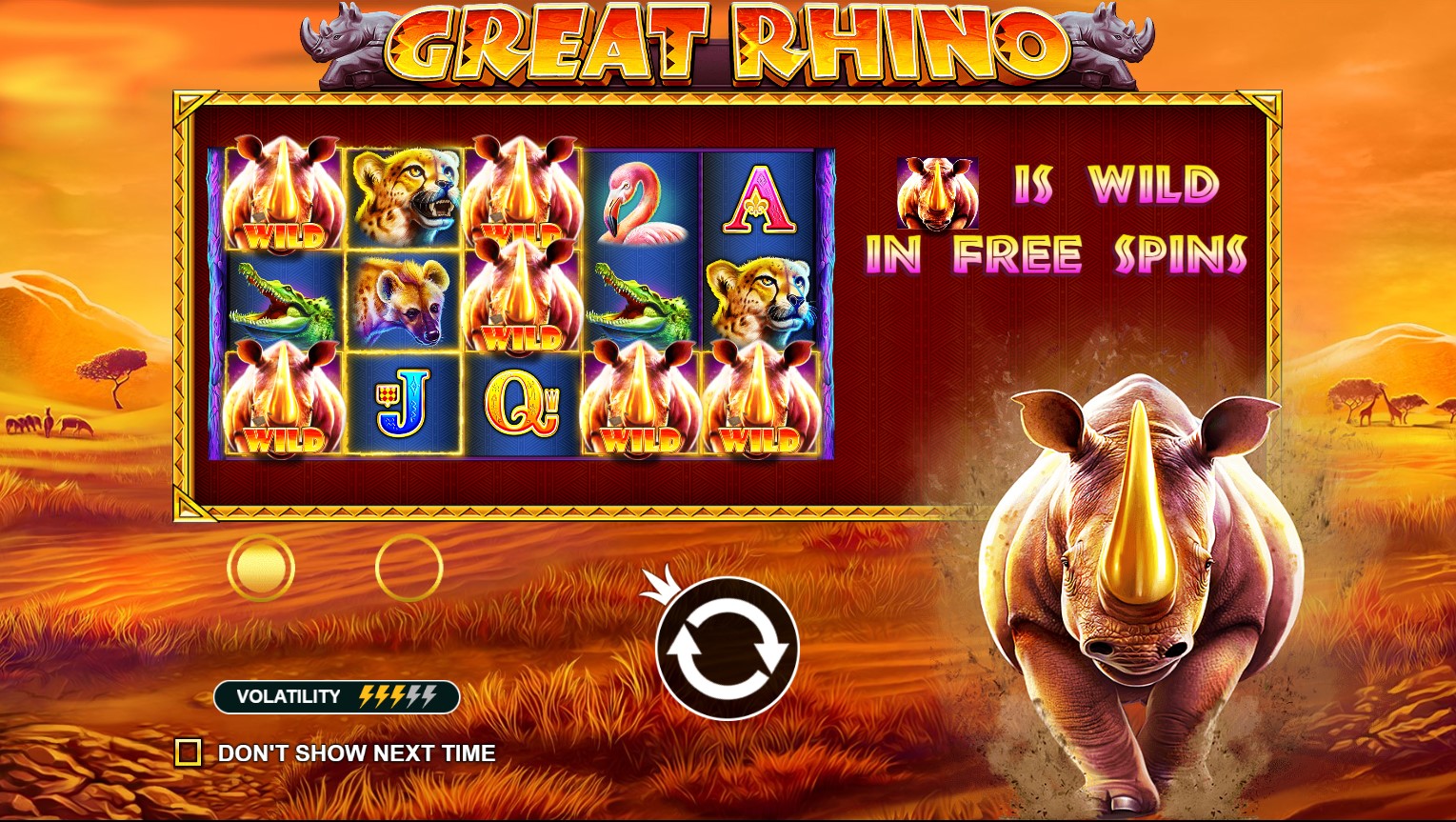 Great Rhino - Free spins 5