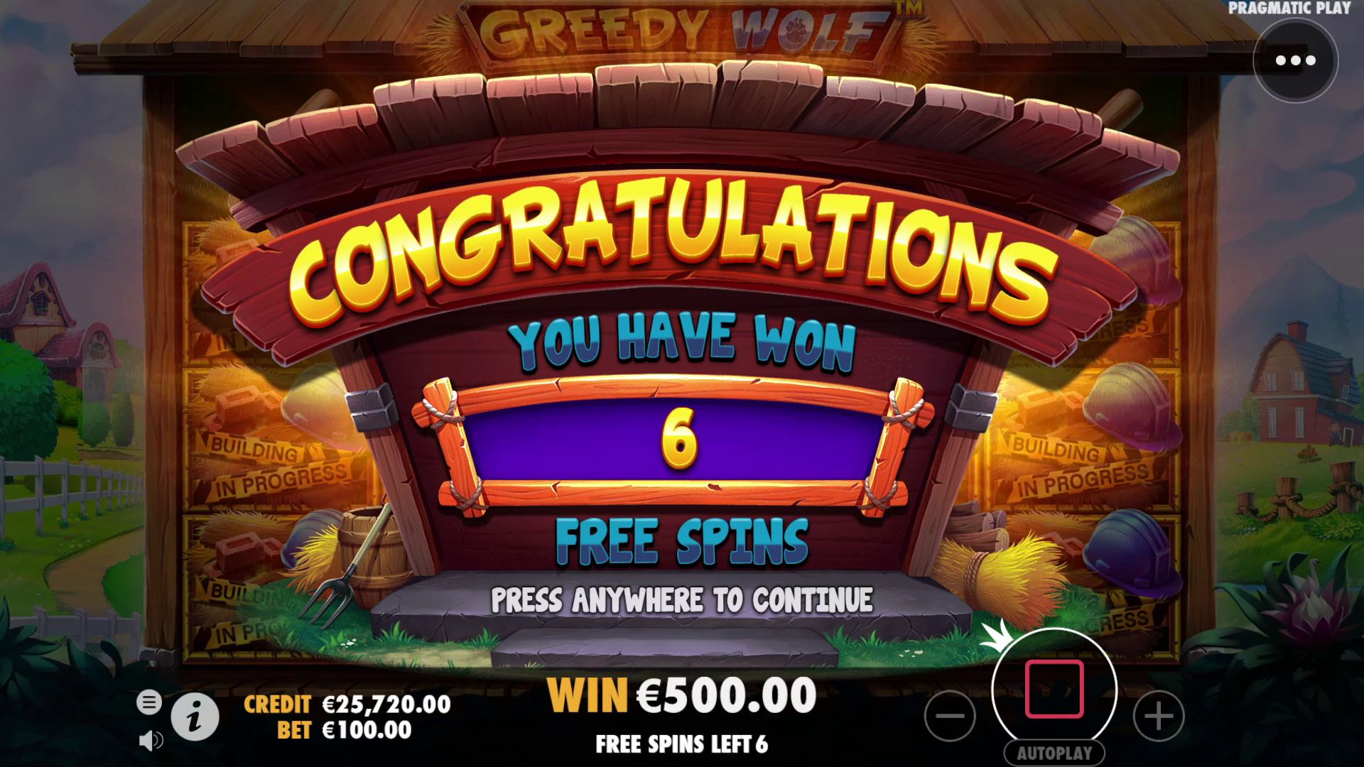 Greedy Wolf - Free spins 2
