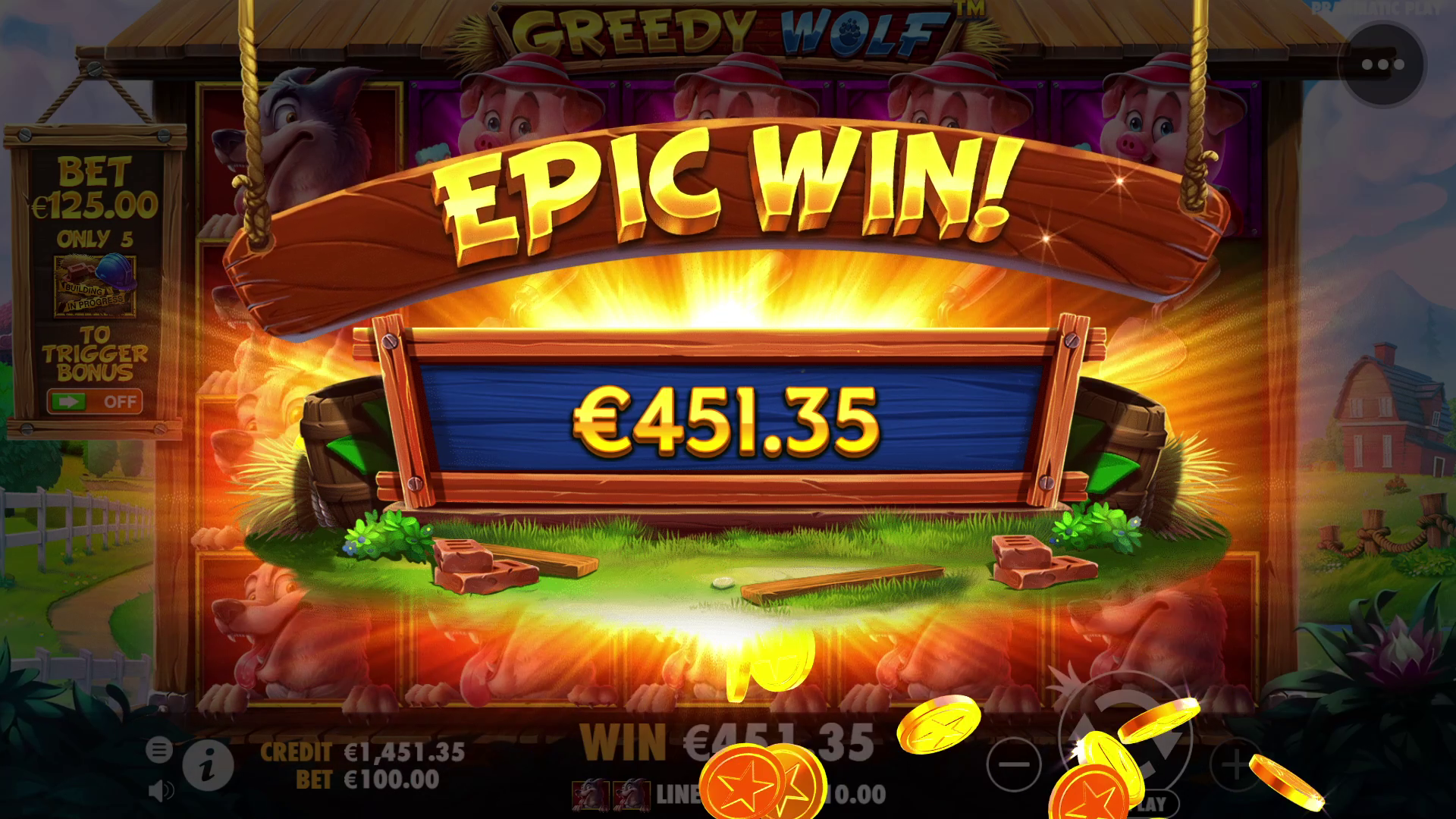 Greedy Wolf - Big win 5