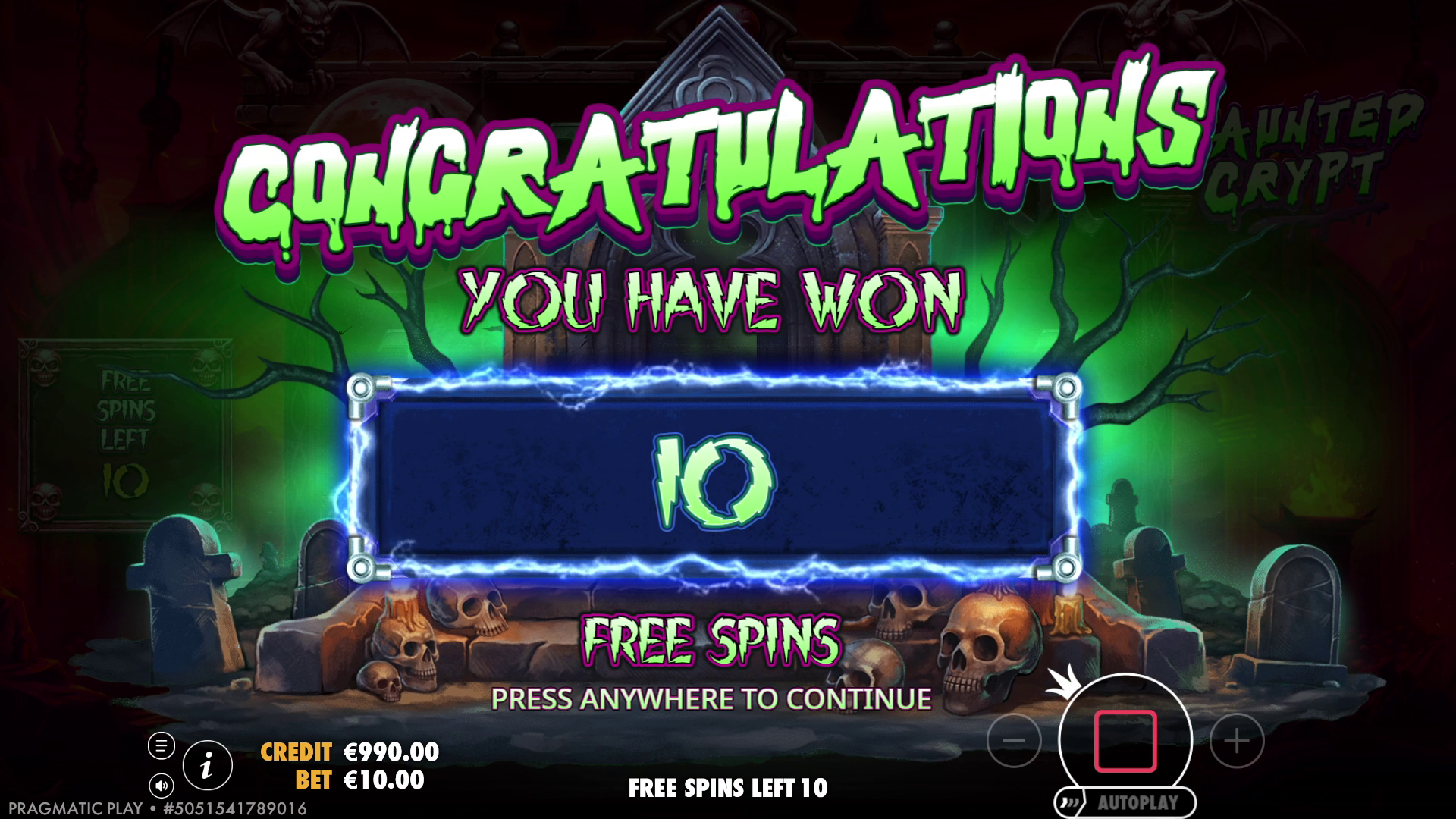 Haunted Crypt - Free spins 1