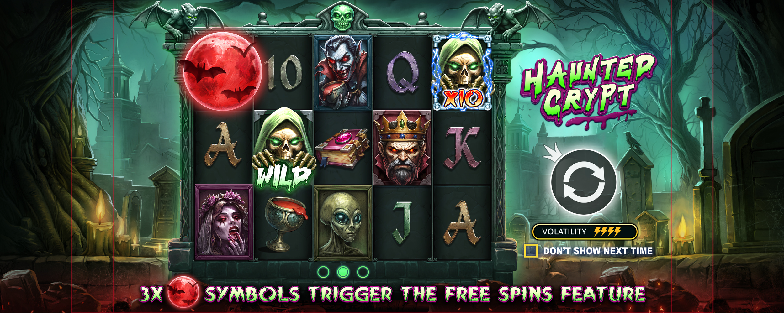 Haunted Crypt - Start screen