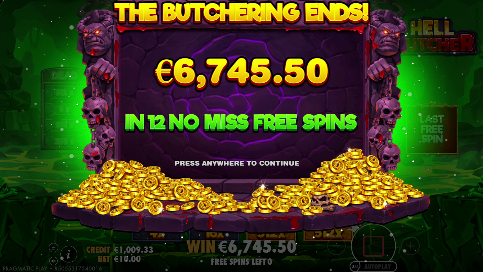 Hell Butcher - Free spins 1