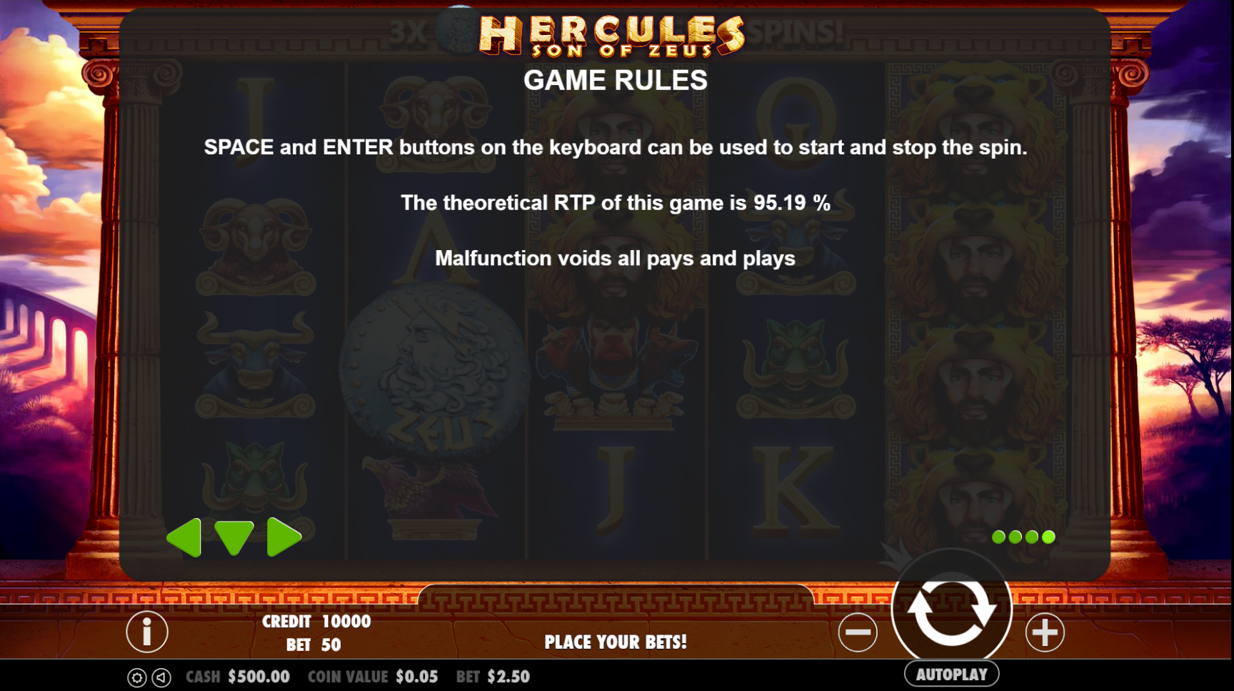 Hercules Son of Zeus - Game rules 3