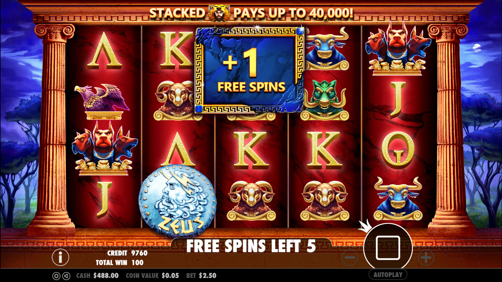 Hercules Son of Zeus - Free spins 4