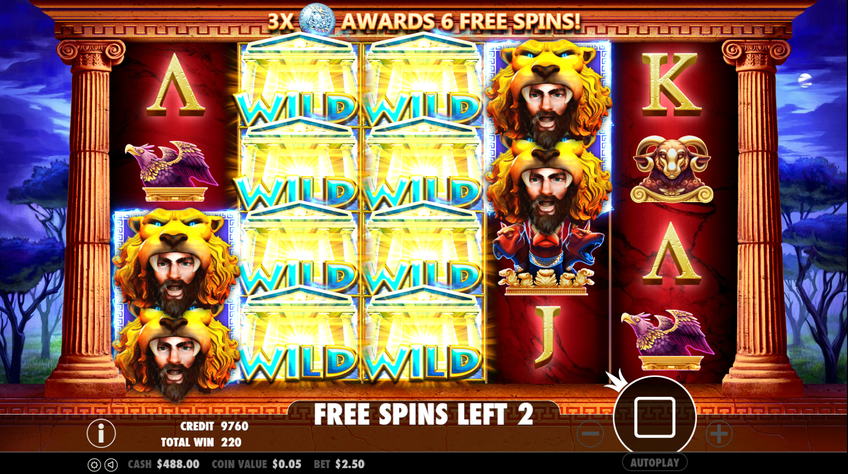 Hercules Son of Zeus - Free spins 7