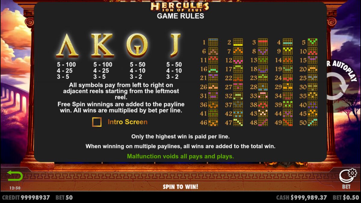 Hercules Son of Zeus - Game rules 6
