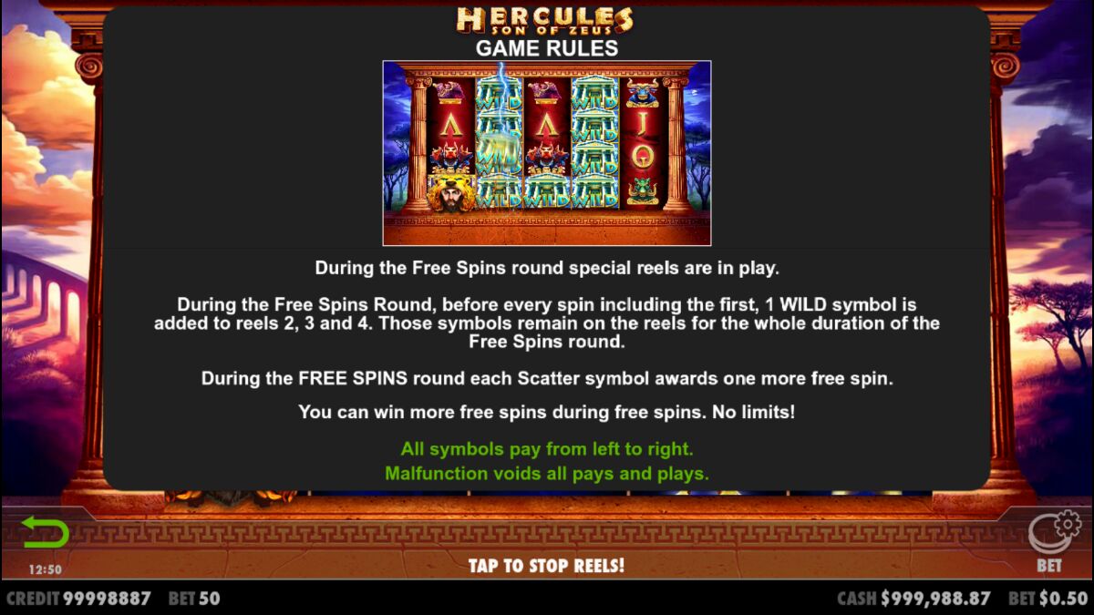Hercules Son of Zeus - Game rules 8