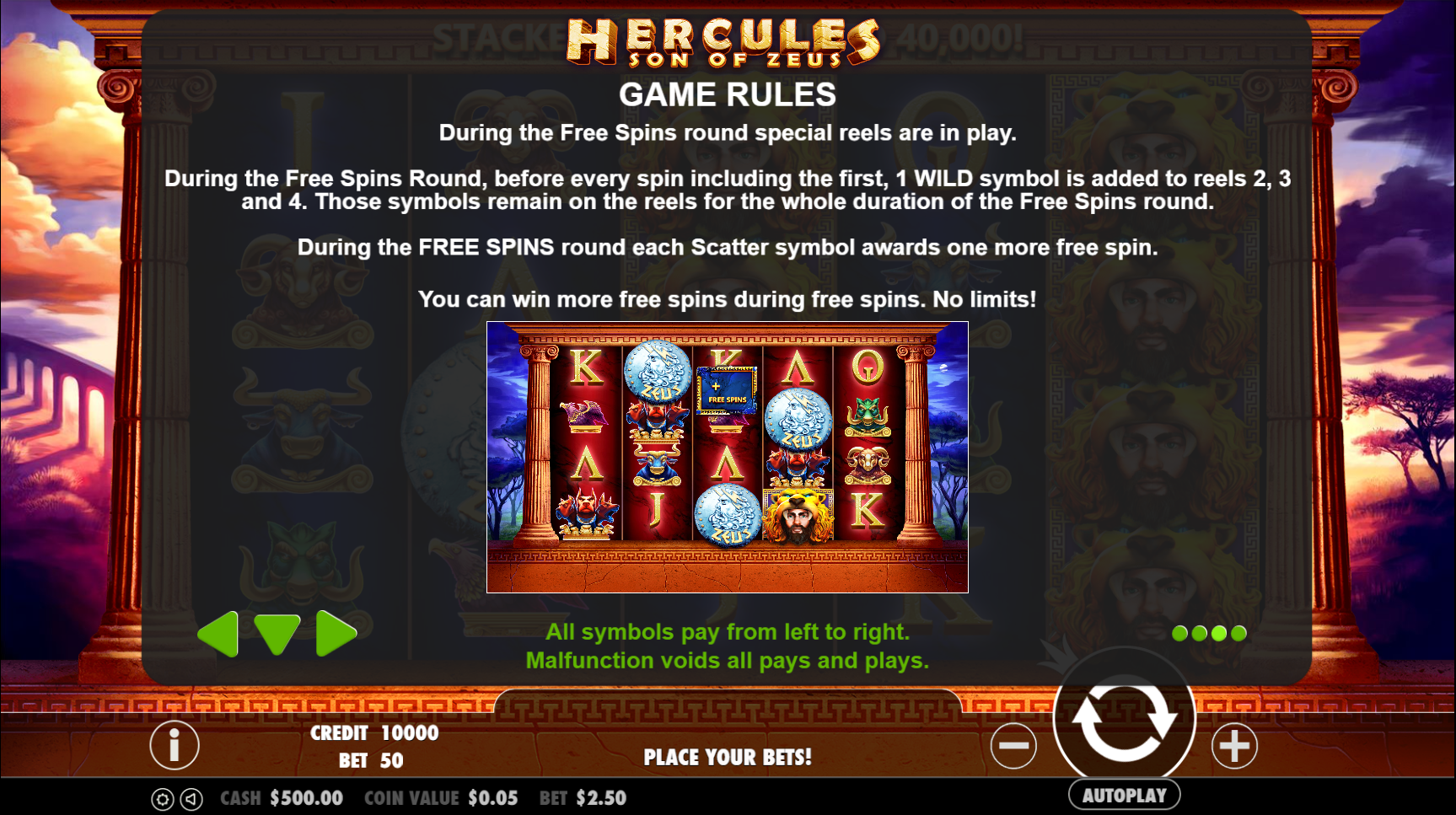 Hercules Son of Zeus - Game rules 9