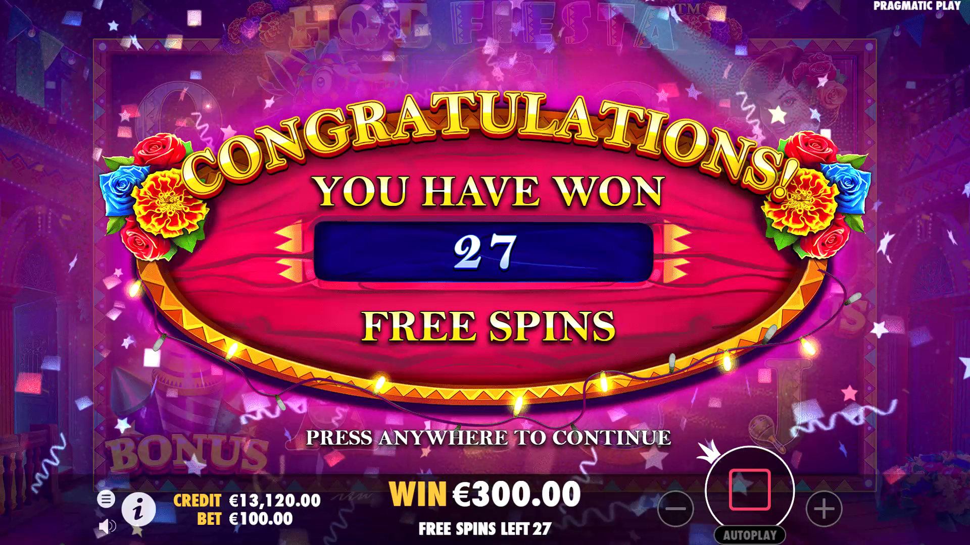Hot Fiesta - Free spins 8