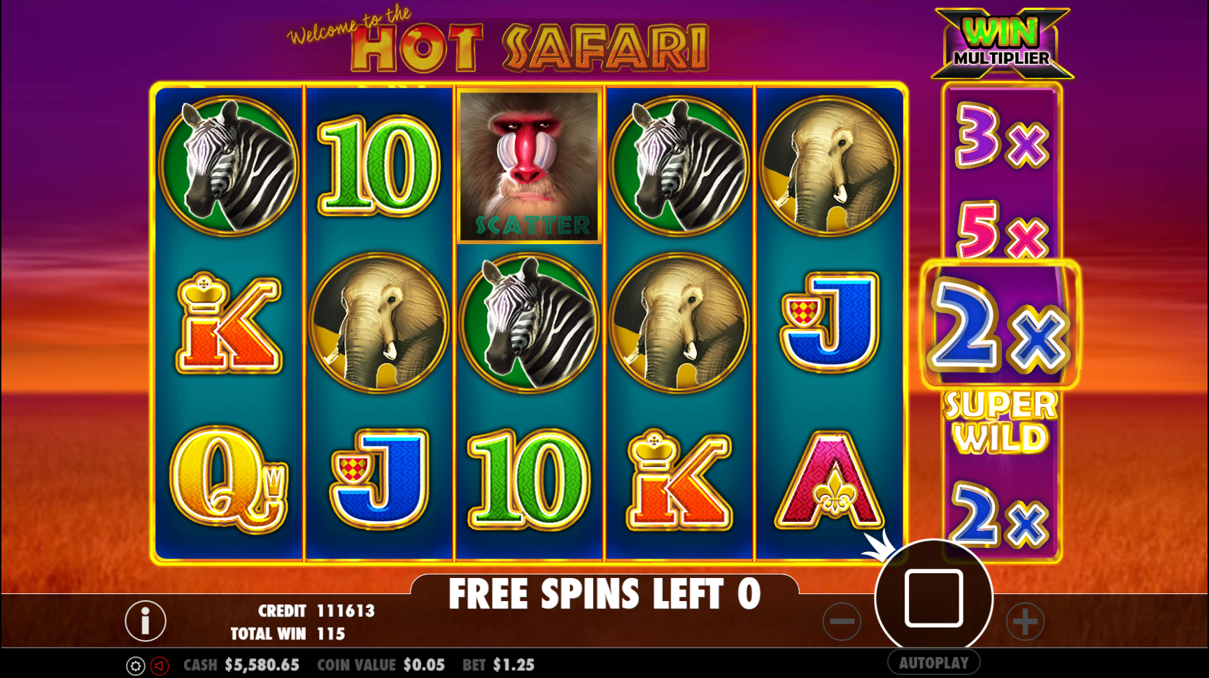 Hot Safari - Free spins 2
