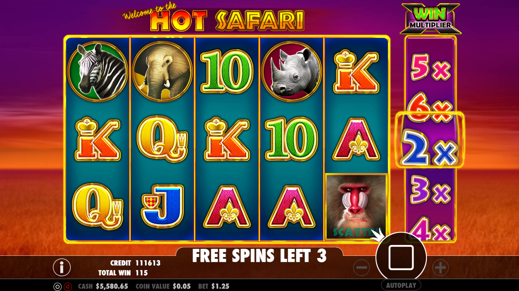Hot Safari - Free spins 3