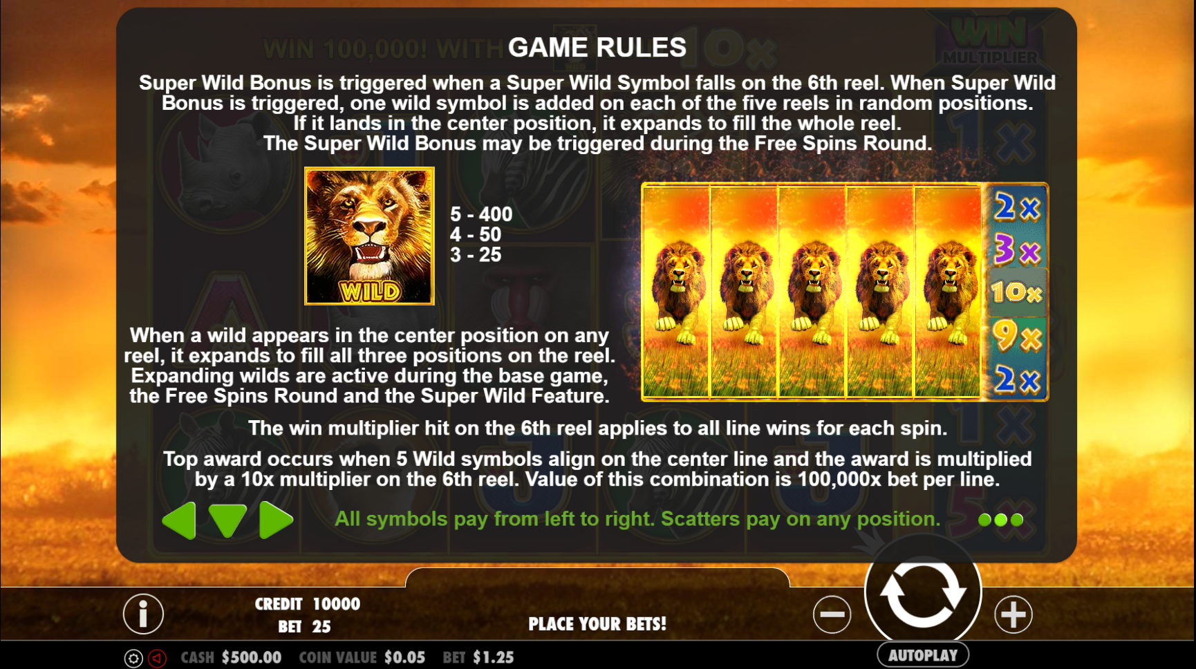 Hot Safari - Game rules 7
