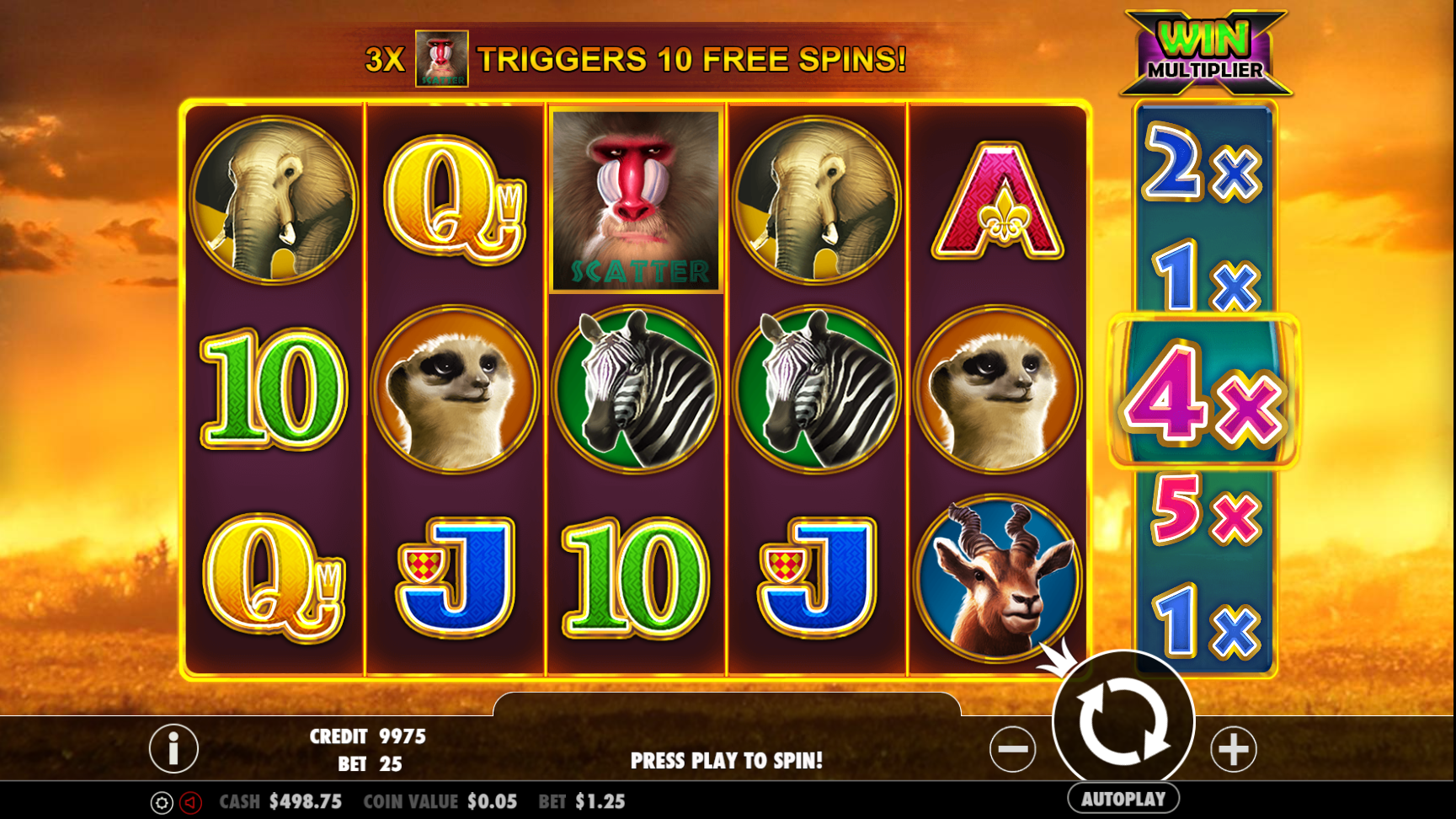 Hot Safari - Free spins 5