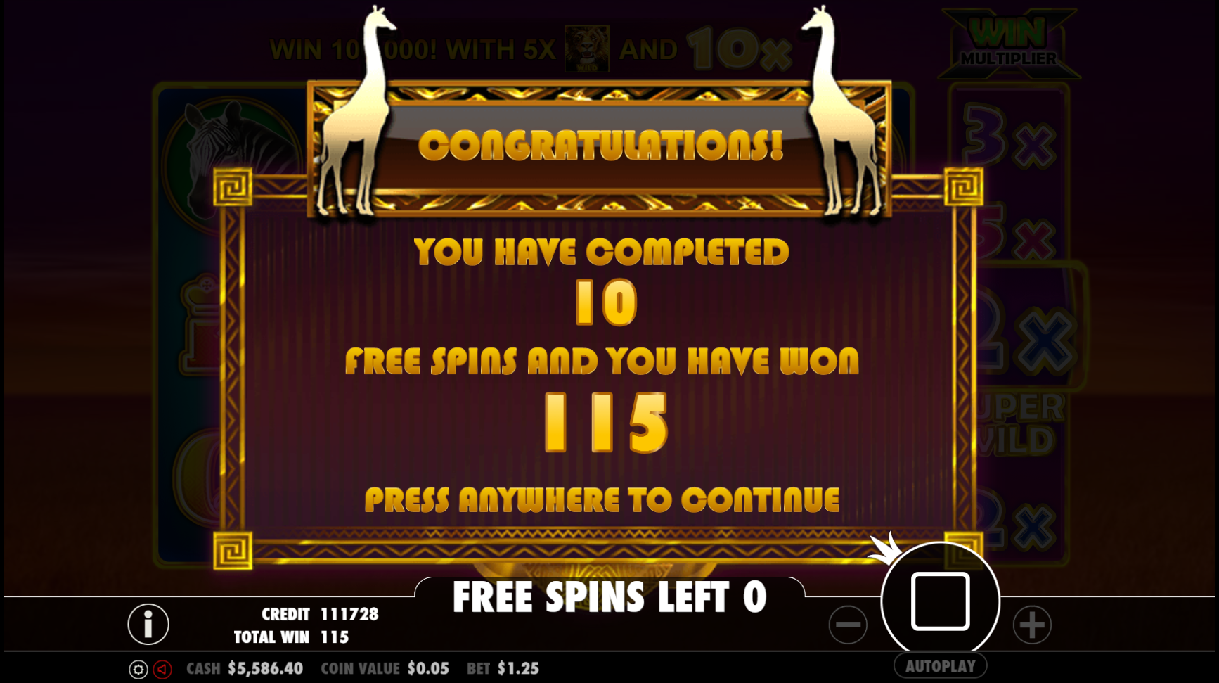 Hot Safari - Free spins 6