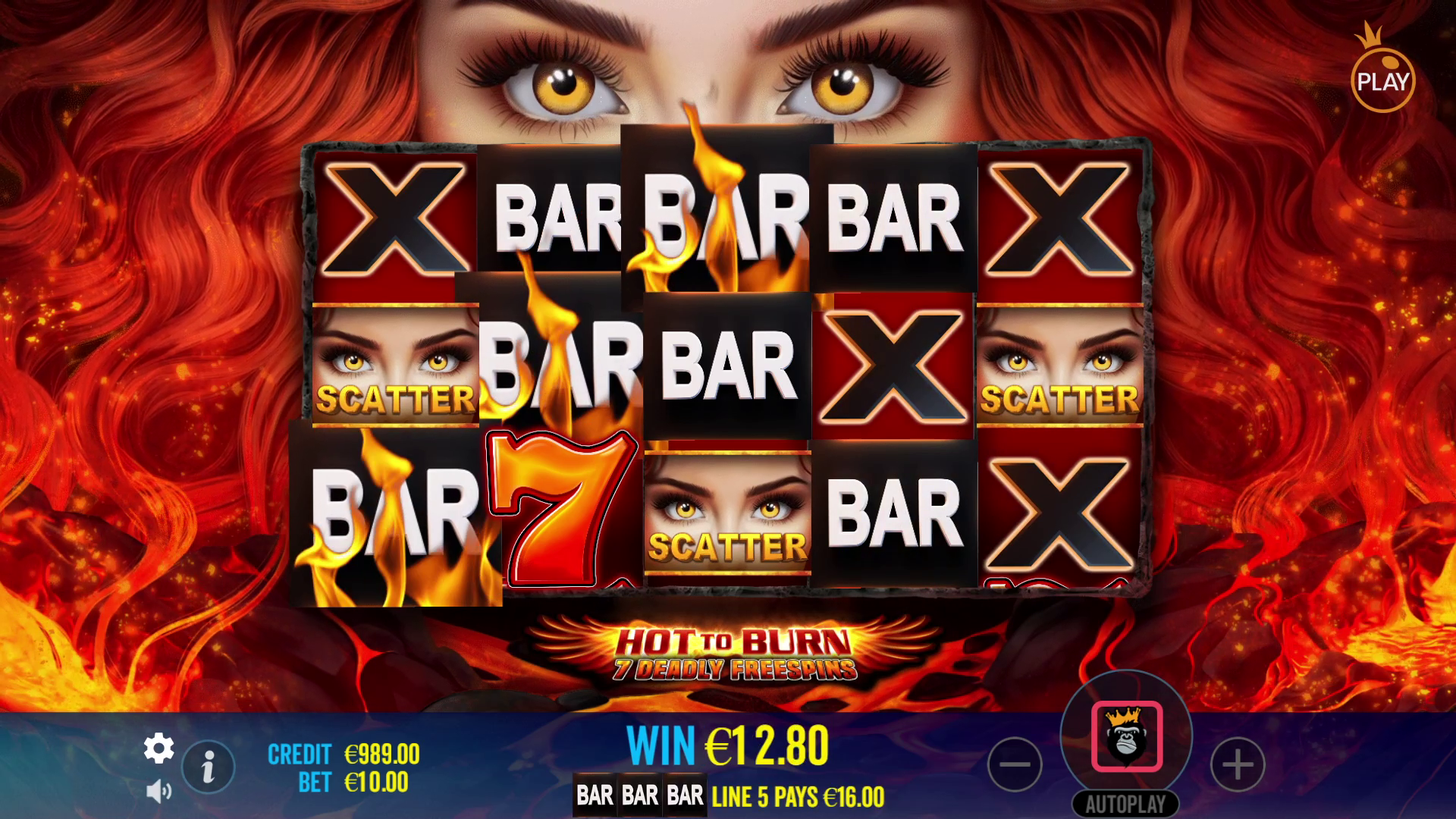 Hot to Burn - 7 Deadly Free Spins - Base game 1