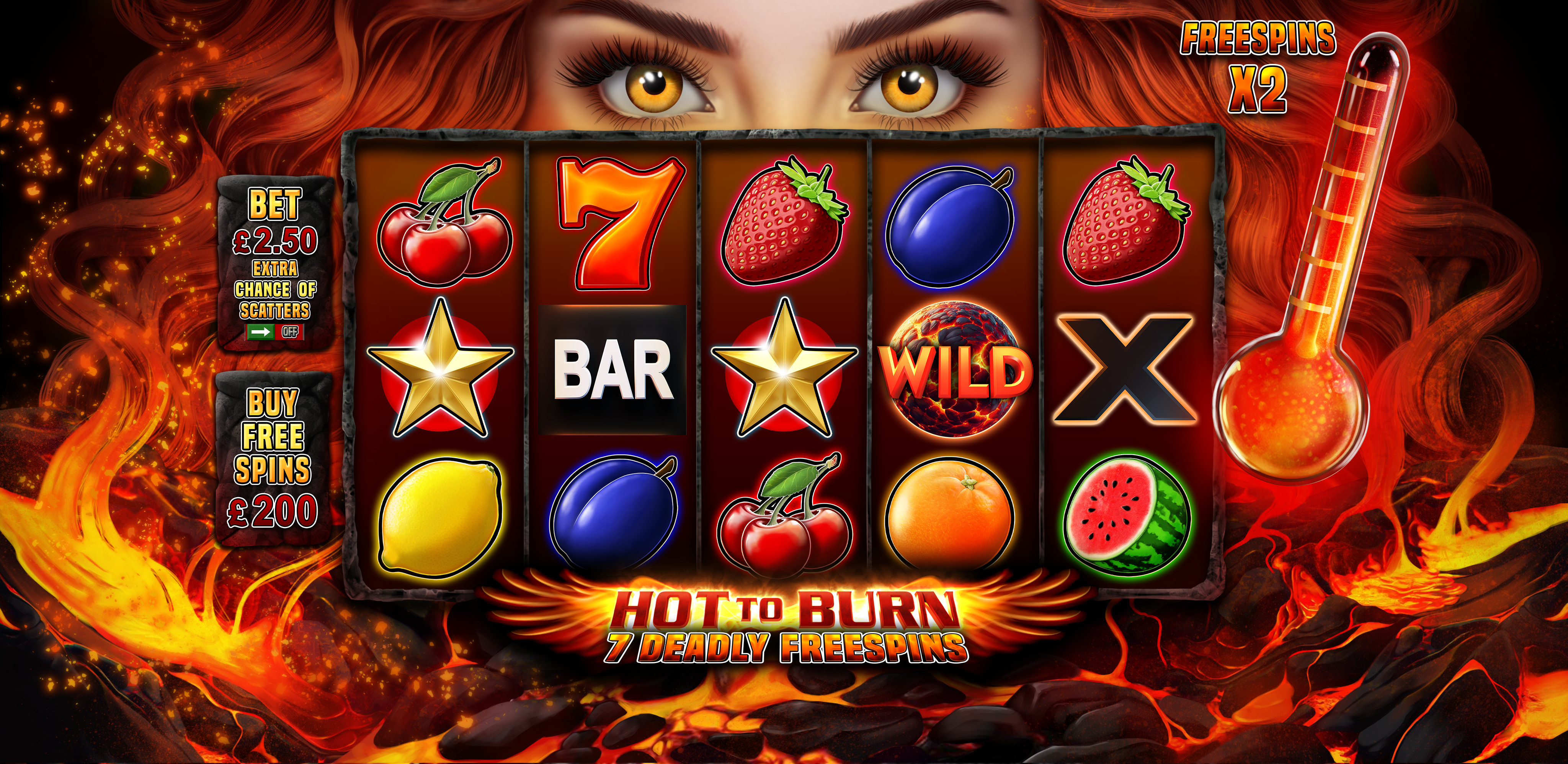 Hot to Burn - 7 Deadly Free Spins - Base game 2