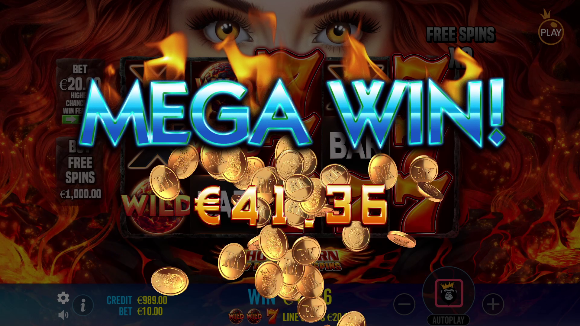 Hot to Burn - 7 Deadly Free Spins - Big win 4