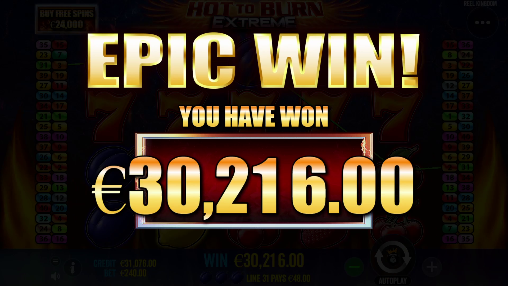 Hot to Burn Extreme - Big win 1