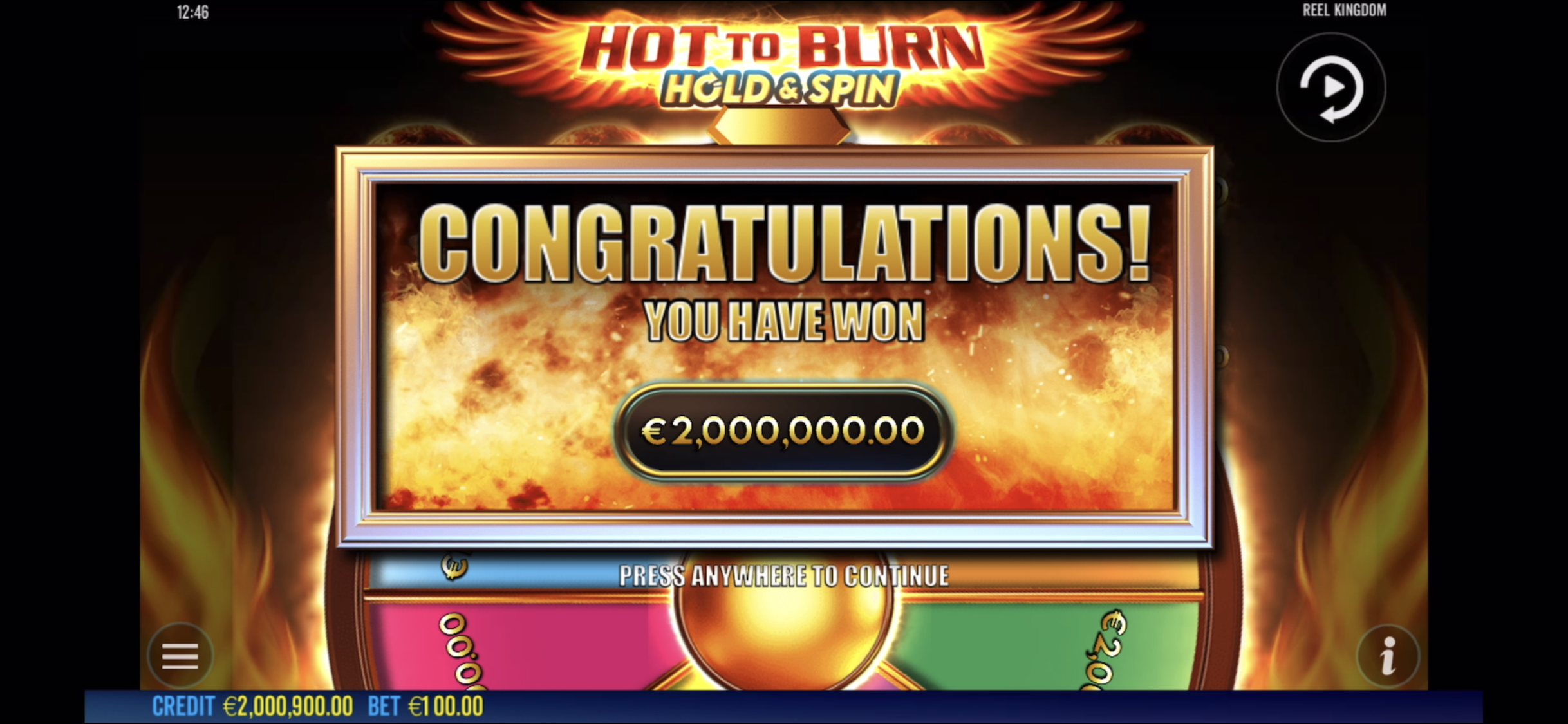 Hot to Burn Hold & Spin - Big win 1