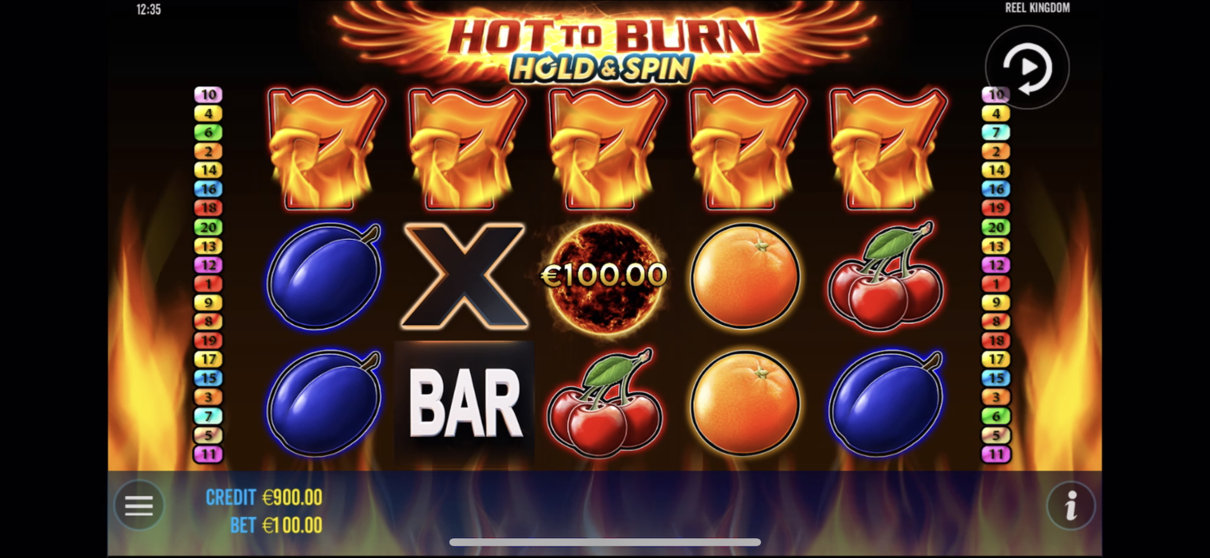 Hot to Burn Hold & Spin - Base game 1